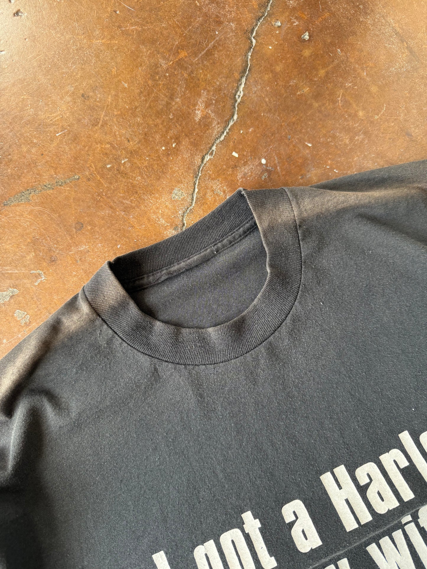 90s Harley Davidson "I got a harley for my wife..." parody quote shirt (XL)