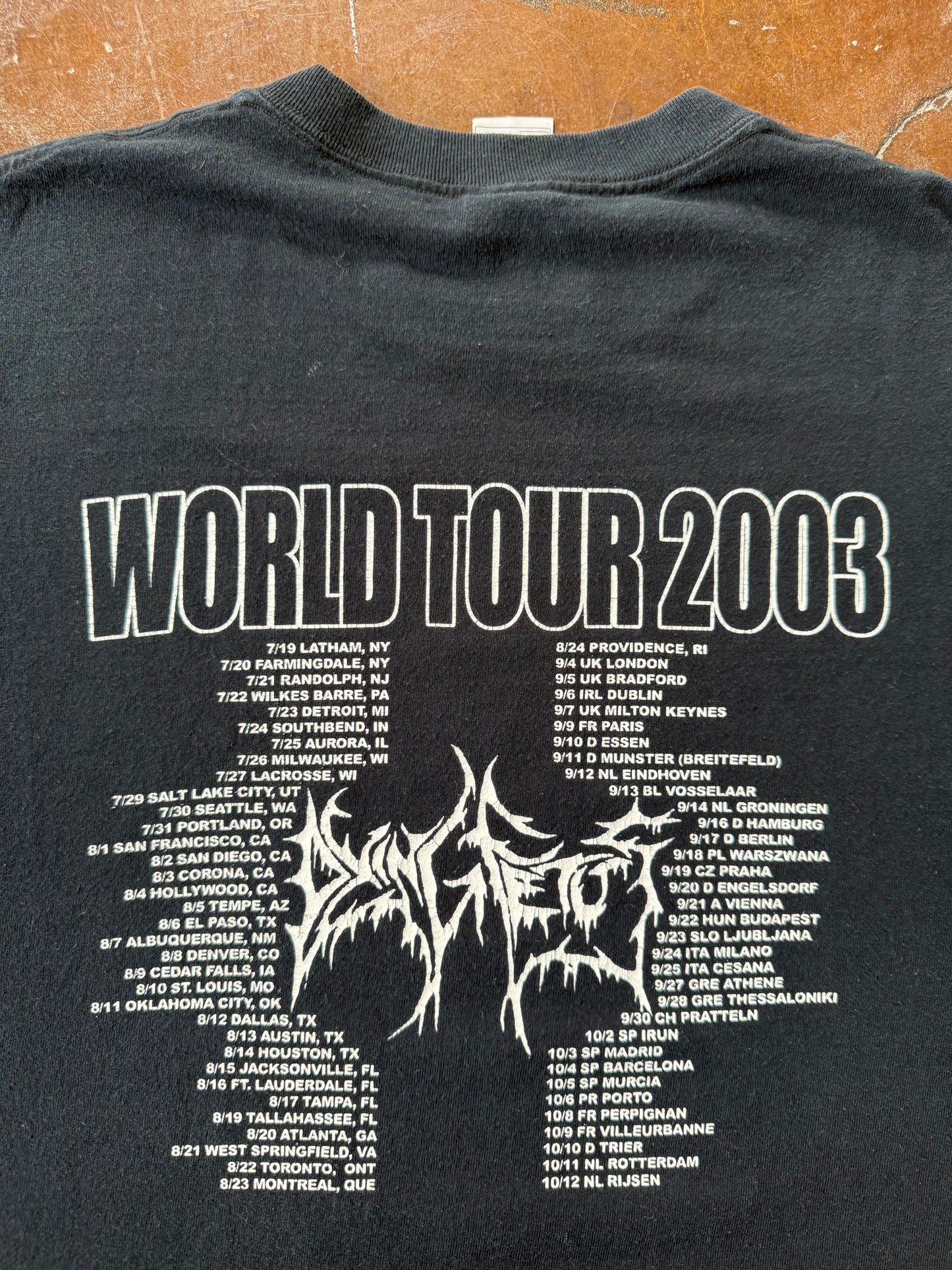 2003 Dying Fetus world tour band shirt (LARGE)