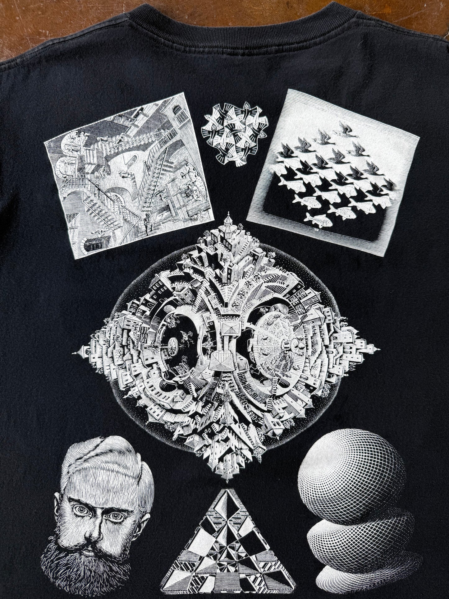 90s MC Escher "art showcase" shirt (LARGE)