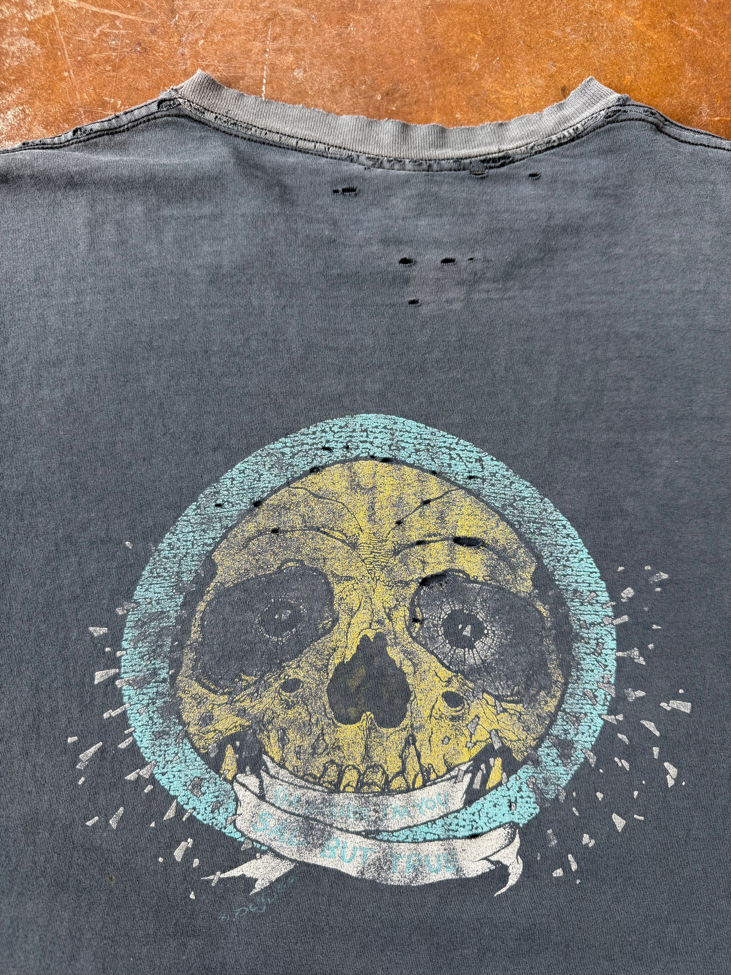 90s faded & lightly distressed Metallica "pushead" band shirt (XL)