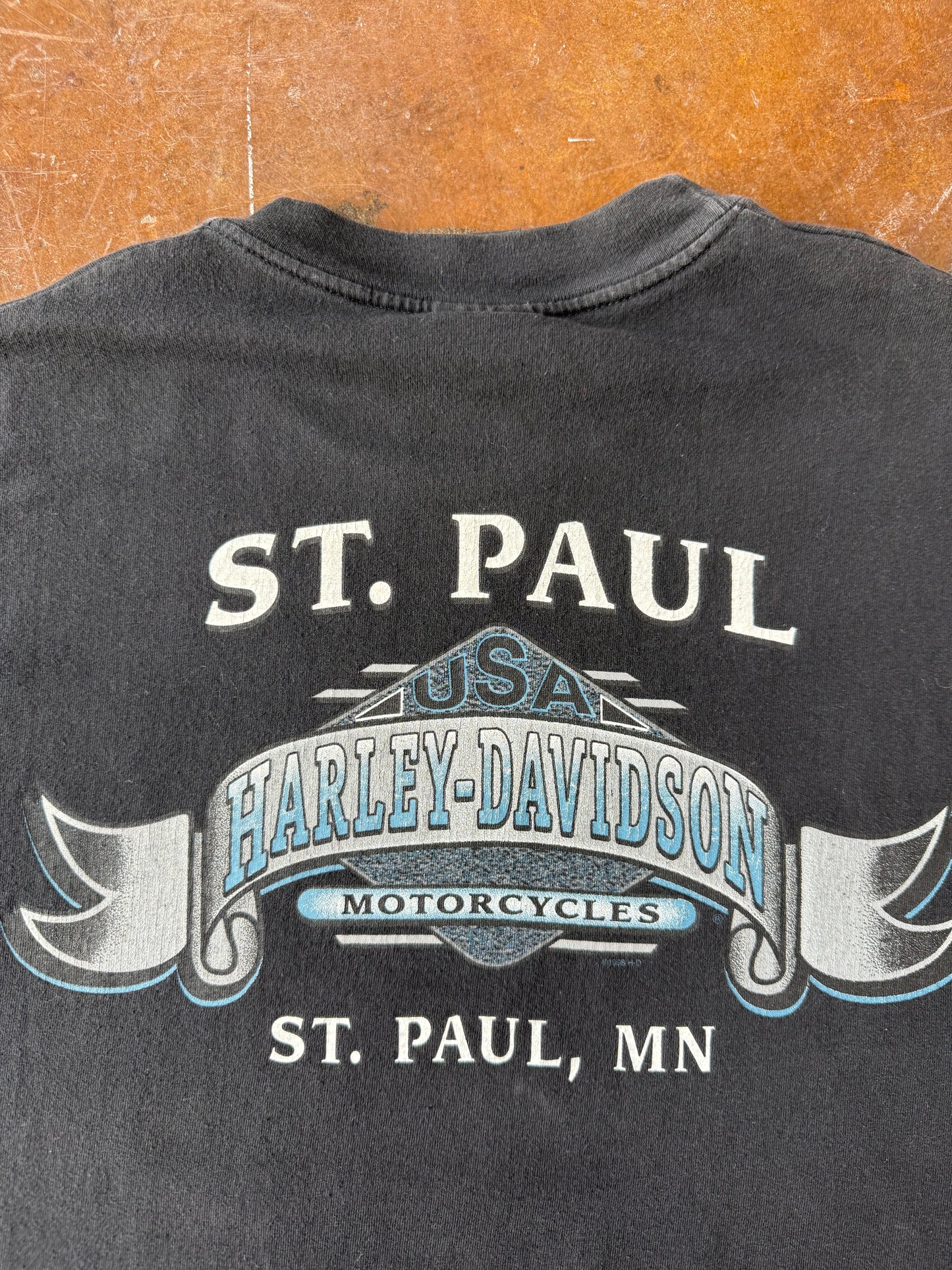 90s Harley Davidson "chrome classic" biker shirt (LARGE)
