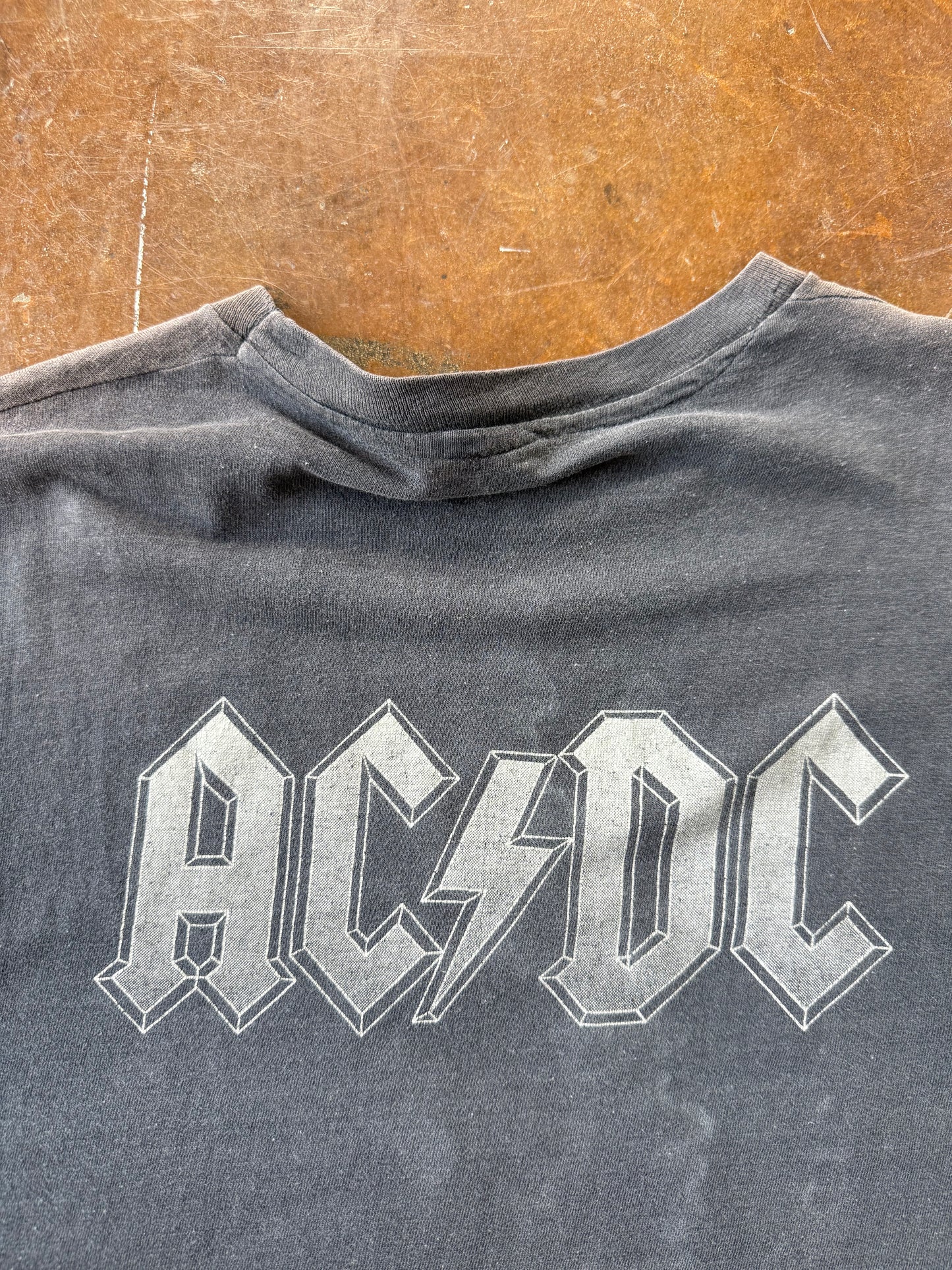 80s AC/DC "back in black" world tour shirt (LARGE)