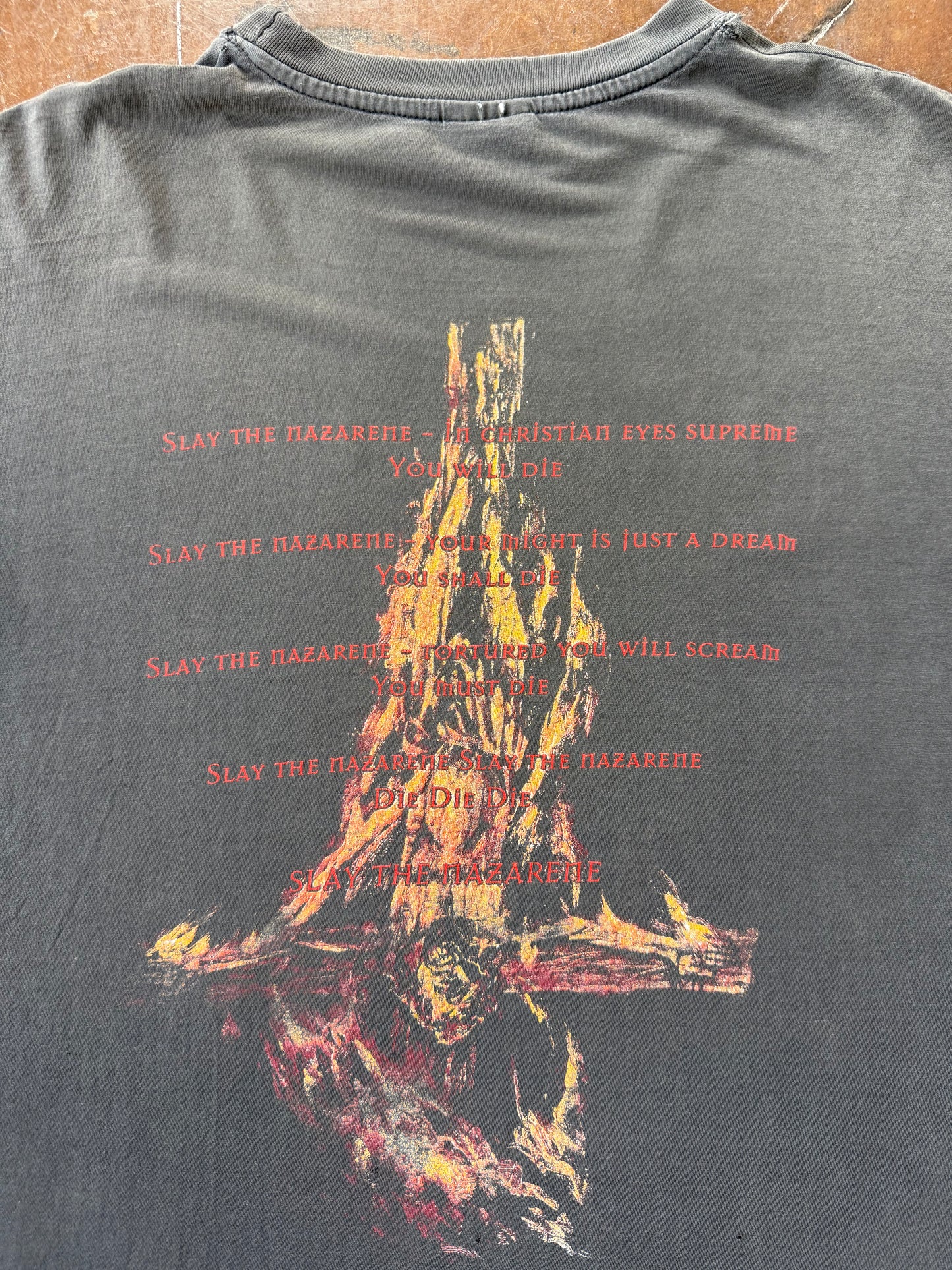 90s Marduk "slay the nazarene" metal band shirt (XL)