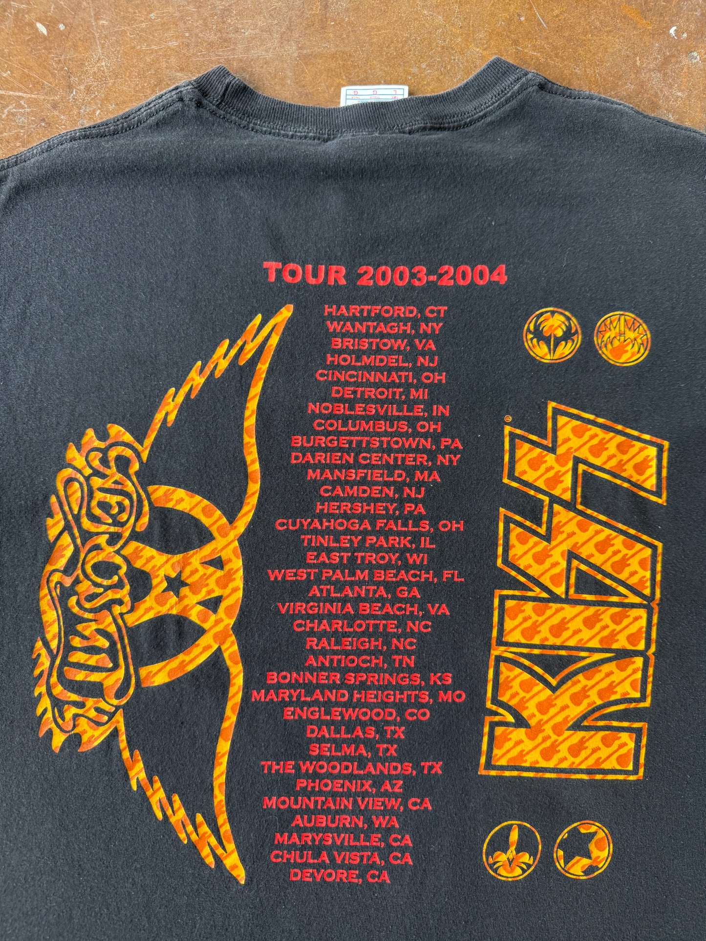 2003 Aerosmith & Kiss concert tour shirt (LARGE)