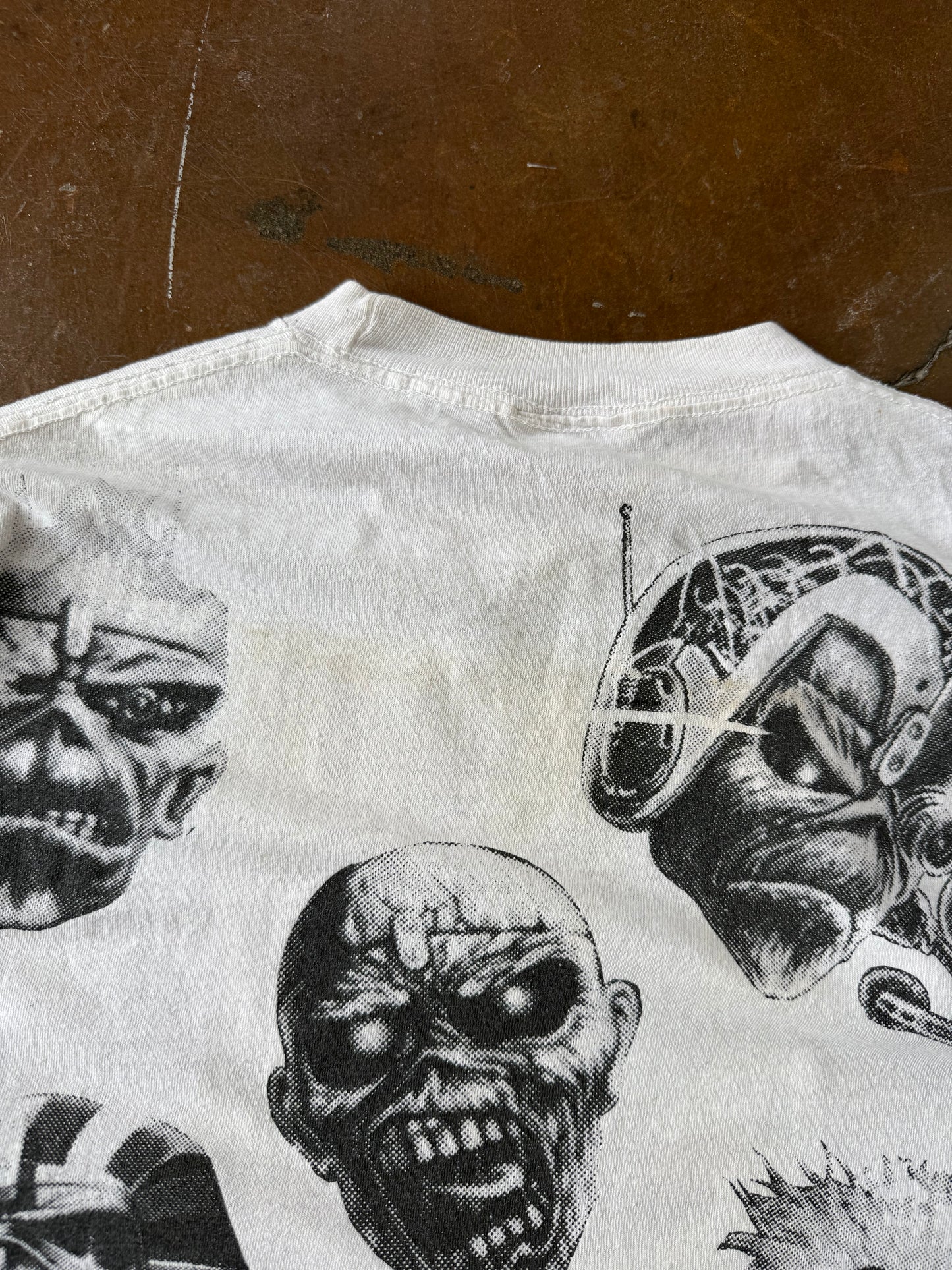 1991 Iron Maiden all over print band shirt (LARGE)