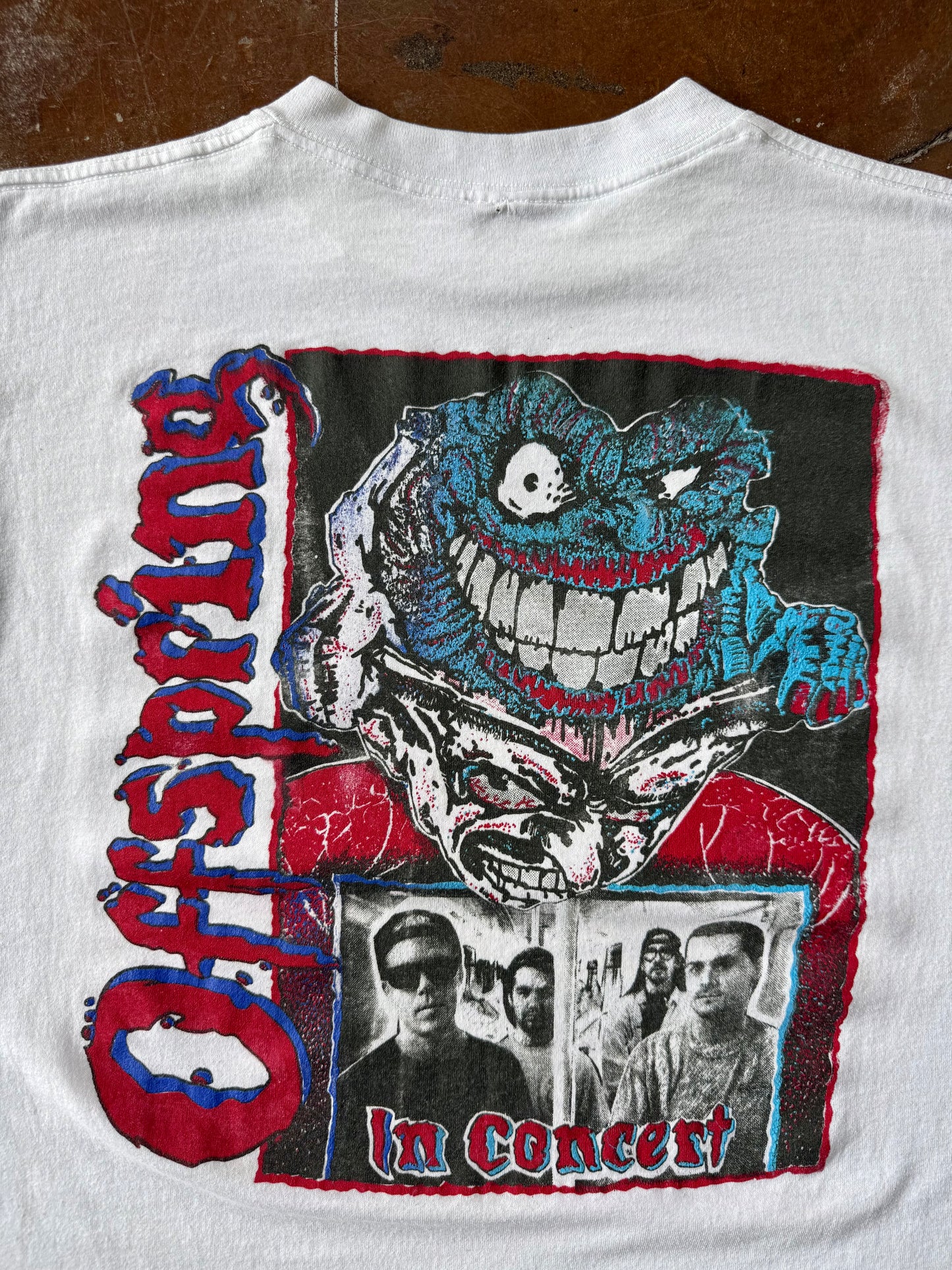 90s Offspring "on tour" parking lot boot shirt (LARGE)