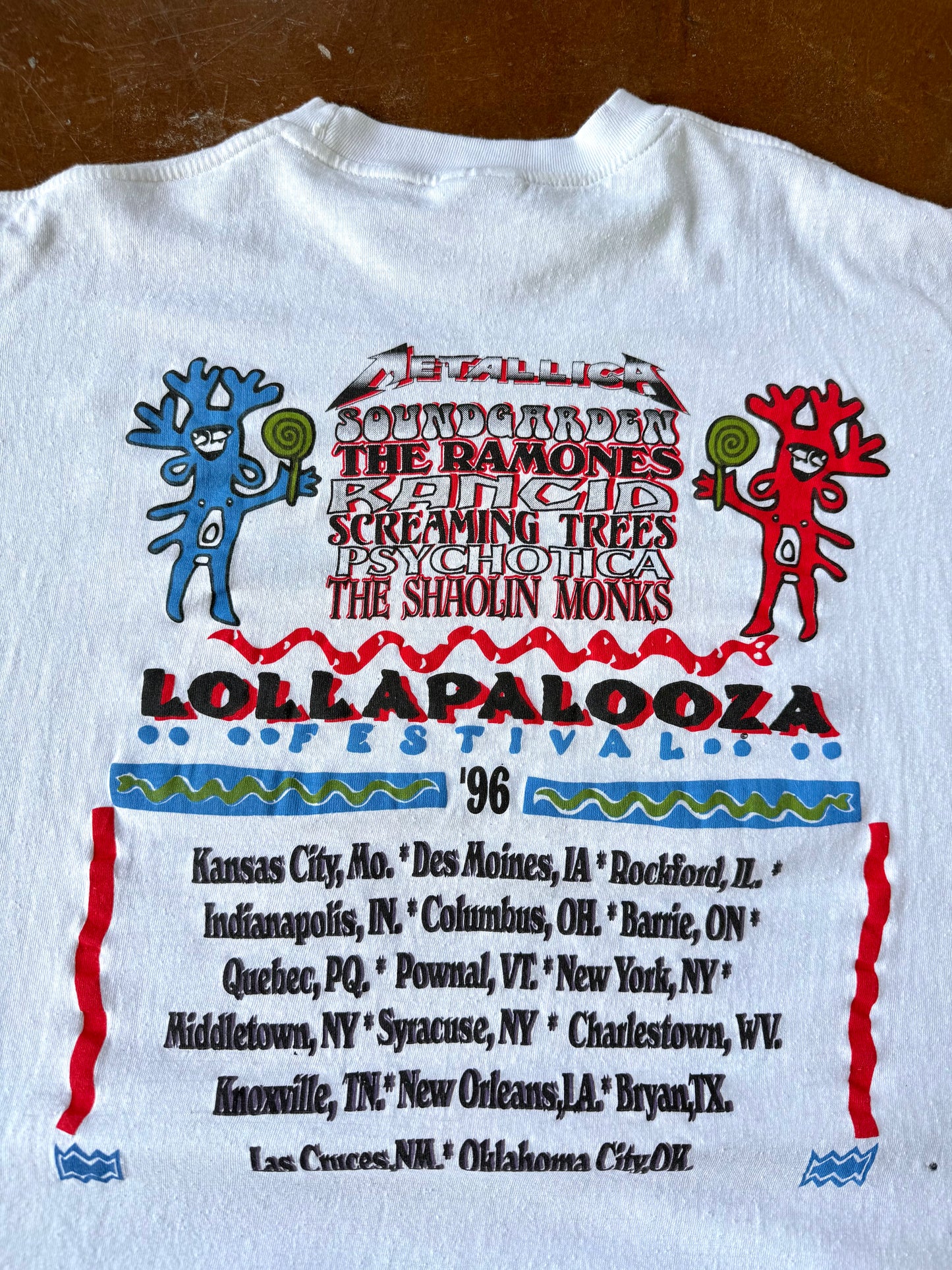 1996 Lollapalooza "metallica" festival shirt (XL)
