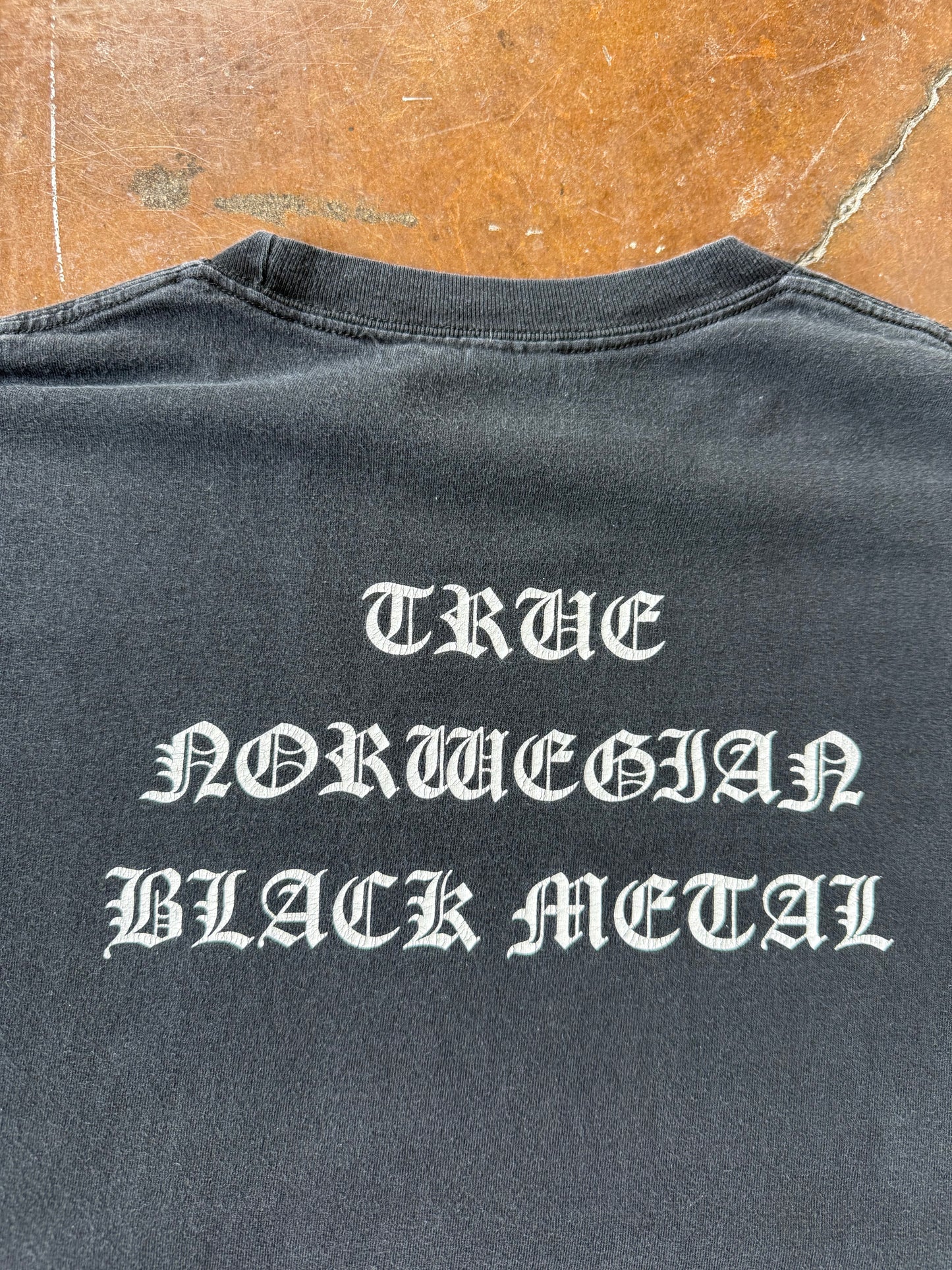 2000s Dark Throne "true norwegian black metal" band shirt (XL)