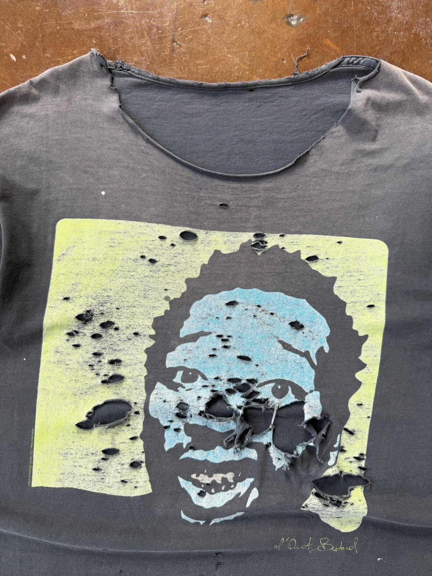 2000s faded & heavily distressed Ol' Dirty Bastard rap shirt (LARGE)