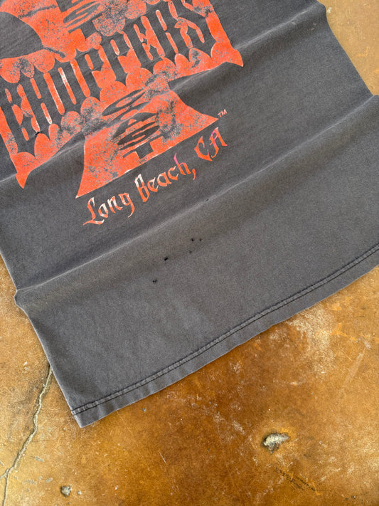 2000s faded West Coast Choppers "red logo" cut-off shirt (LARGE)