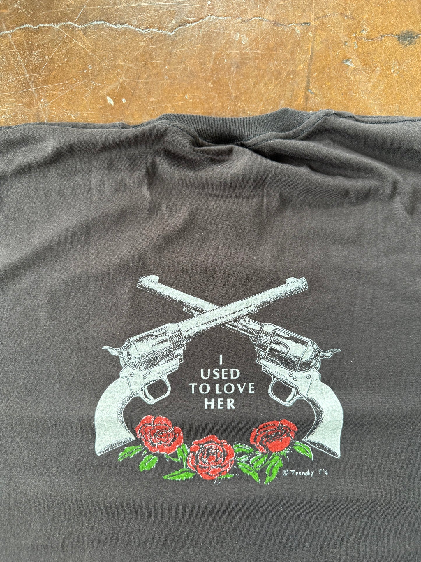 90s Guns n' Roses "lies - I used to love her" boot band shirt (XL)