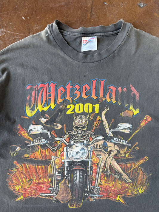 2001 faded Metalland biker/band shirt (LARGE)