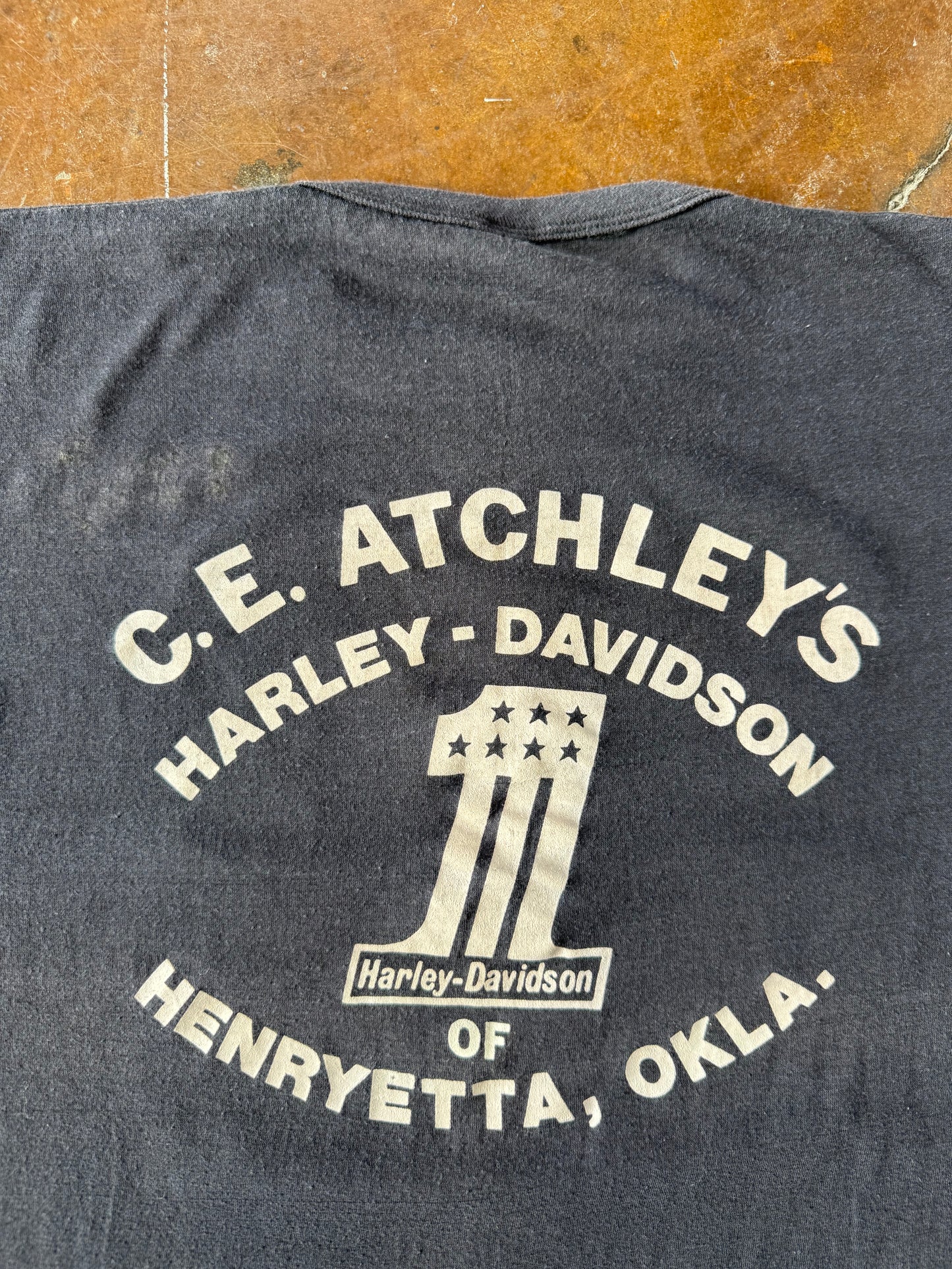 80s Harley Davidson "sunset drive" biker shirt (LARGE)