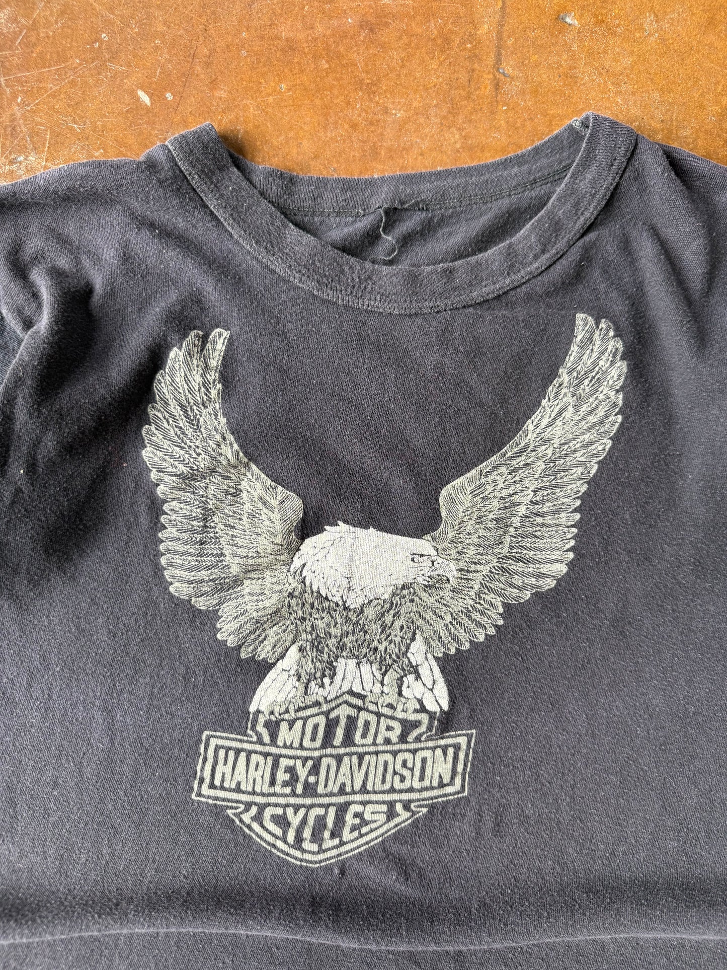 80s Harley Davidson "eagle emblem" biker shirt (SMALL)