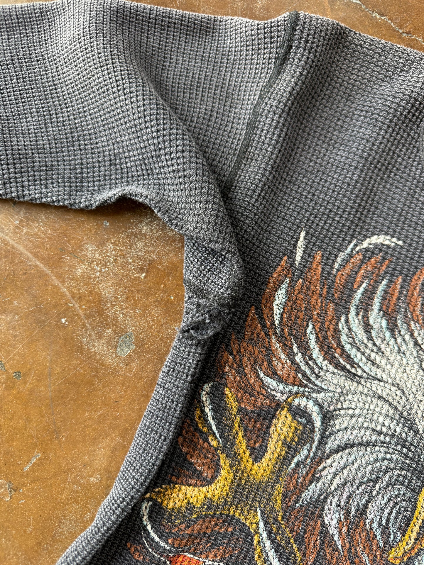 80s Harley Davidson "wild breed" thermal longsleeve (LARGE)