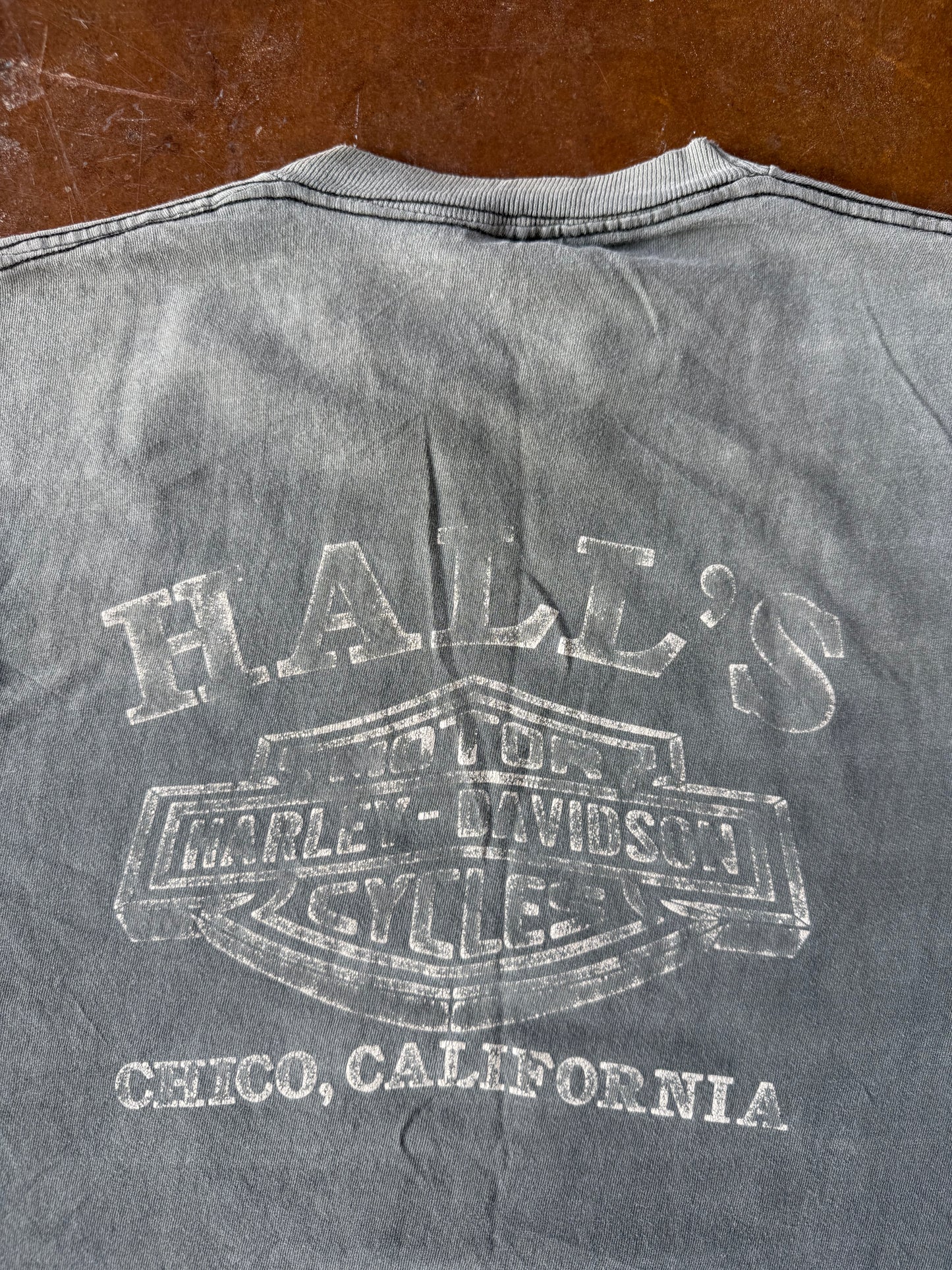 90s faded Harley Davidson "not just this t-shirt" 3D emblem shirt (LARGE)