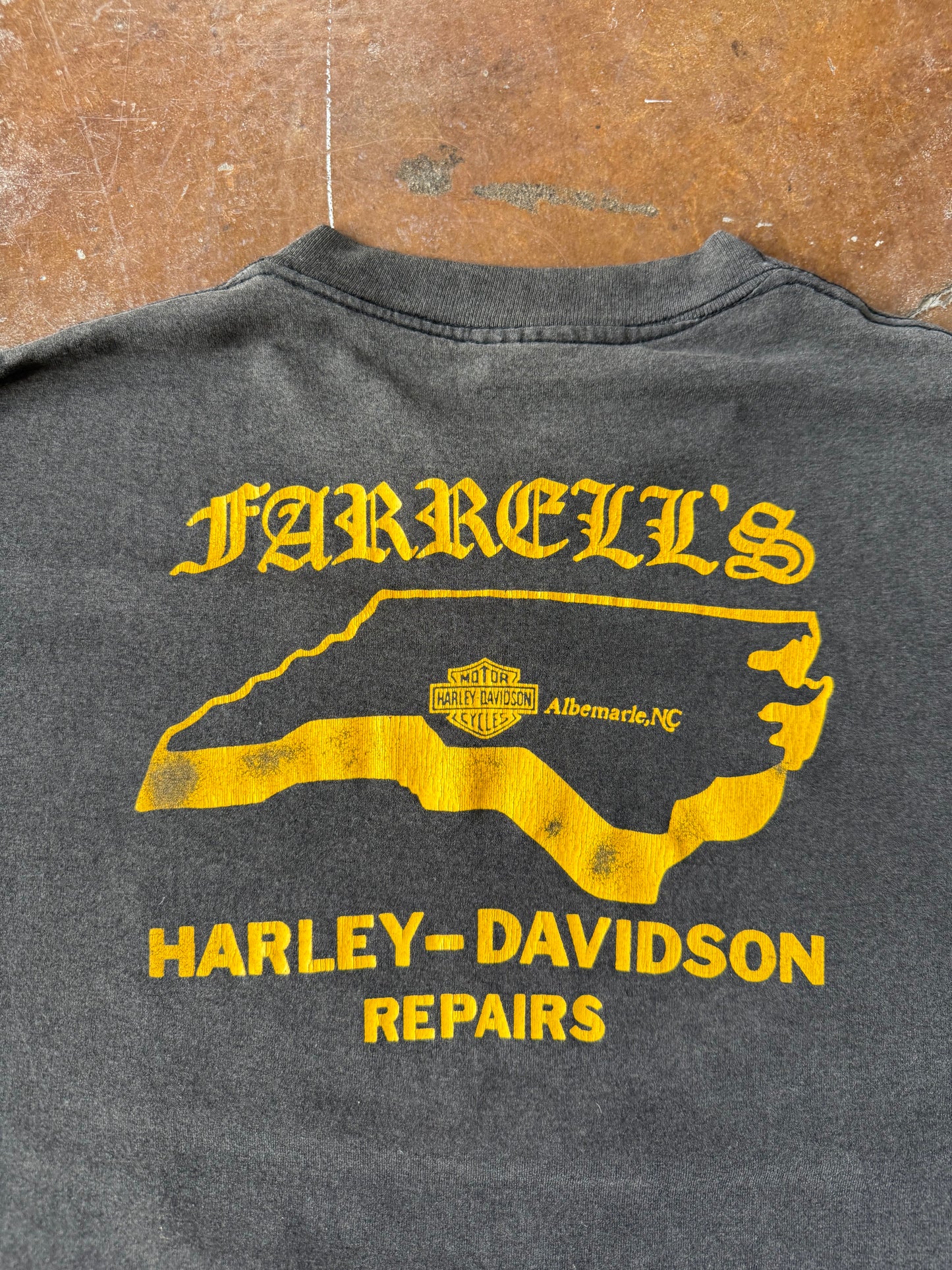 90s Harley Davidson "born in the USA" 3D emblem shirt (XL)