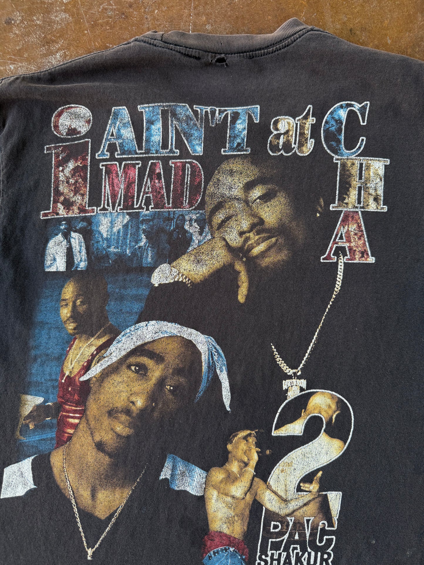 90s faded Tupac Shakur "california love" rap shirt (LARGE)