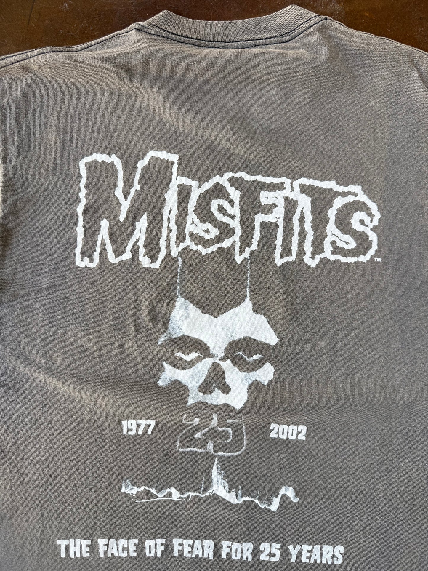 2002 faded Misfits "face of fear" band shirt (LARGE)
