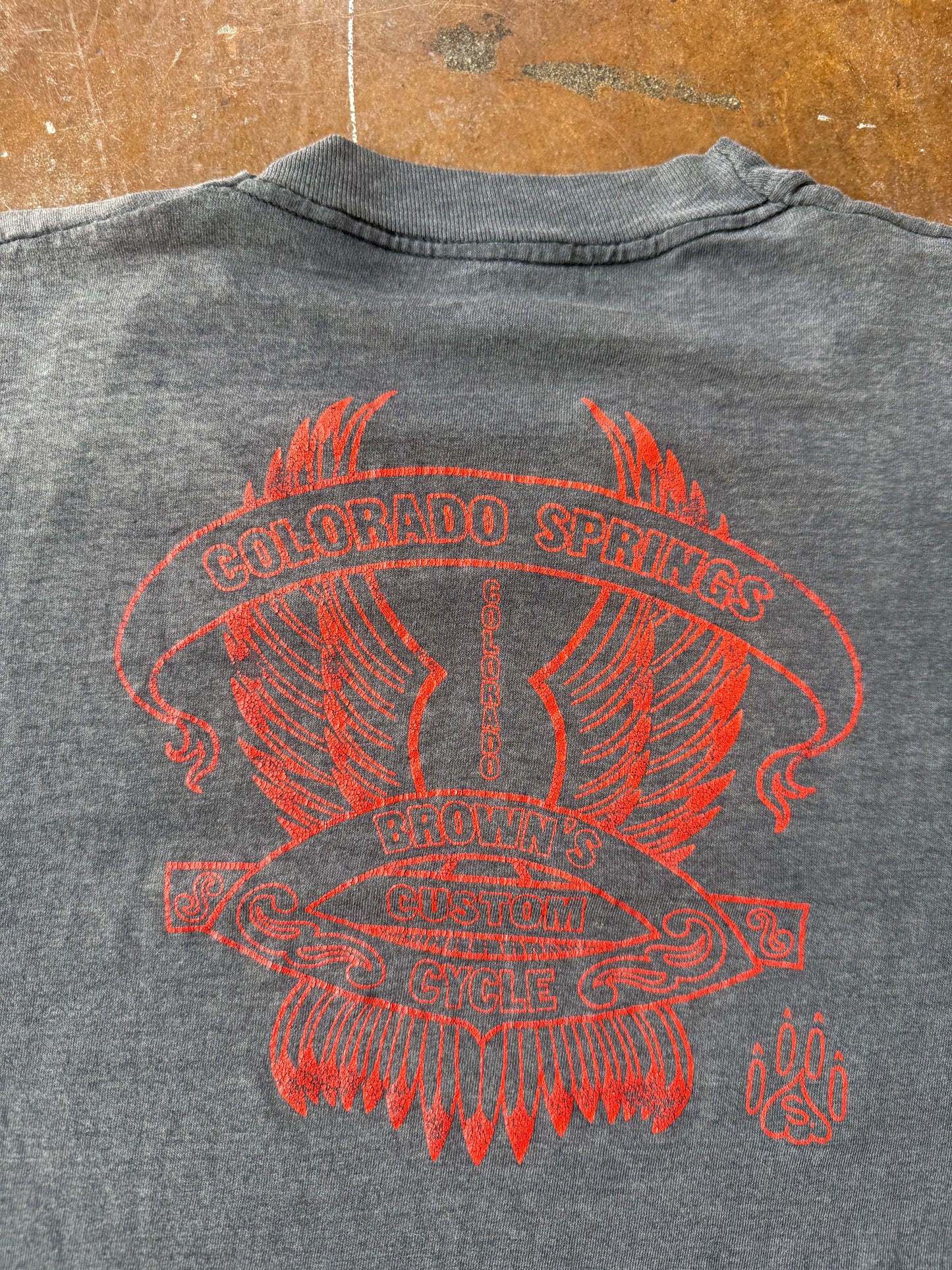 80s lightly faded Harley Davidson "I own a Harley, not just a t-shirt" biker shirt (MEDIUM)