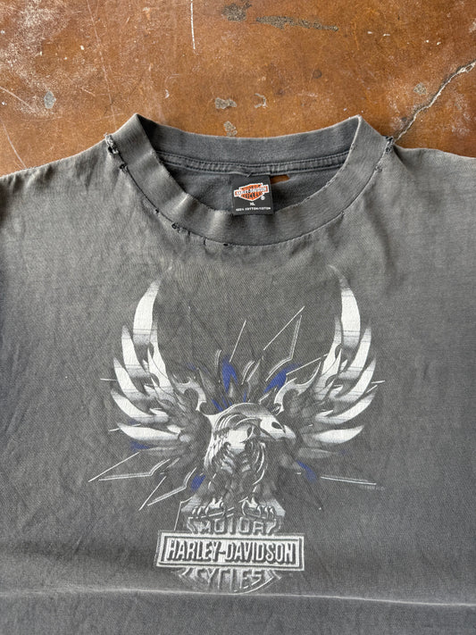 90s faded Harley Davidson "chrome eagle" cut-off shirt (XL)