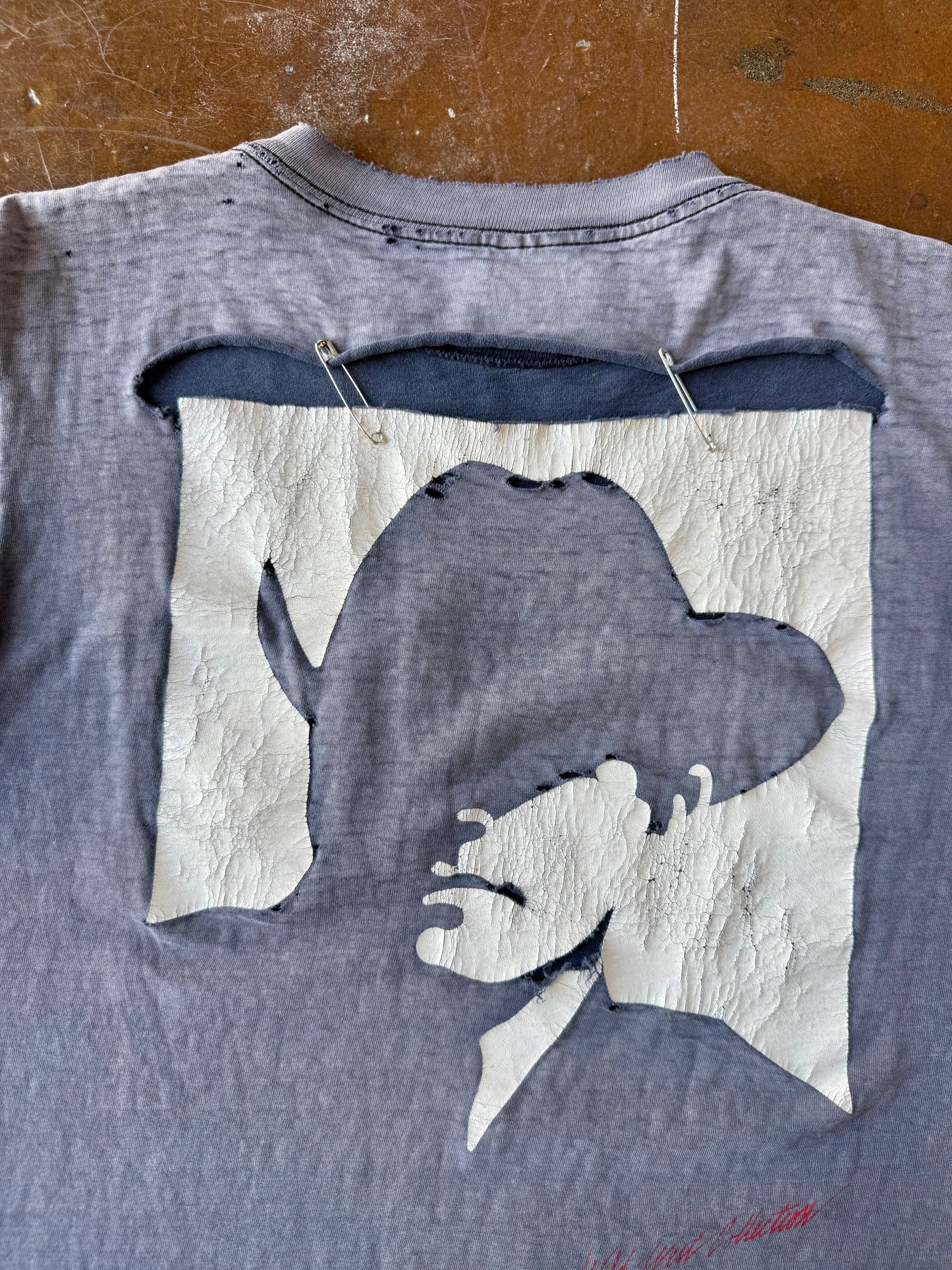 90s faded & distressed Marlboro "cowboy portrait" pocket shirt (LARGE)