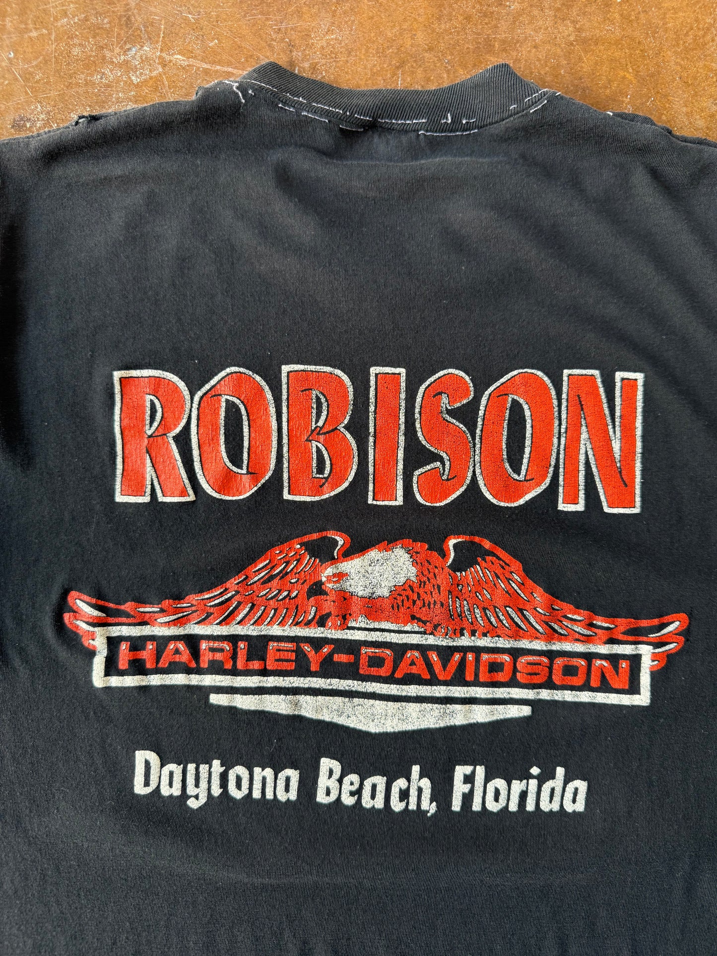 90s Harley Davidson "eagle banner" biker shirt (LARGE)