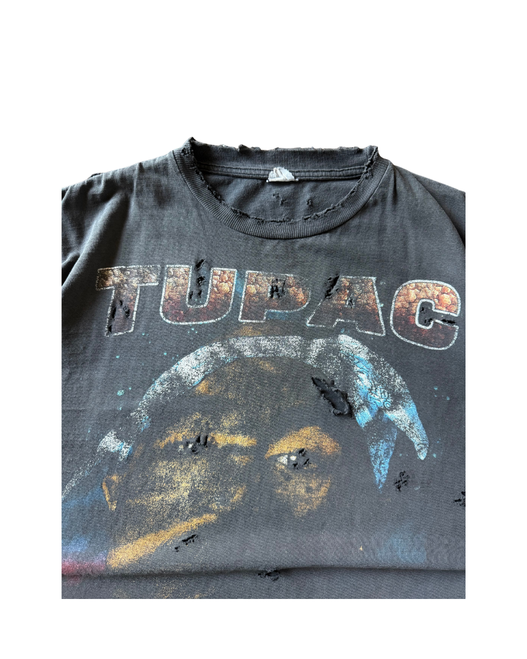90s faded & distressed tupac "makaveli" rap tee