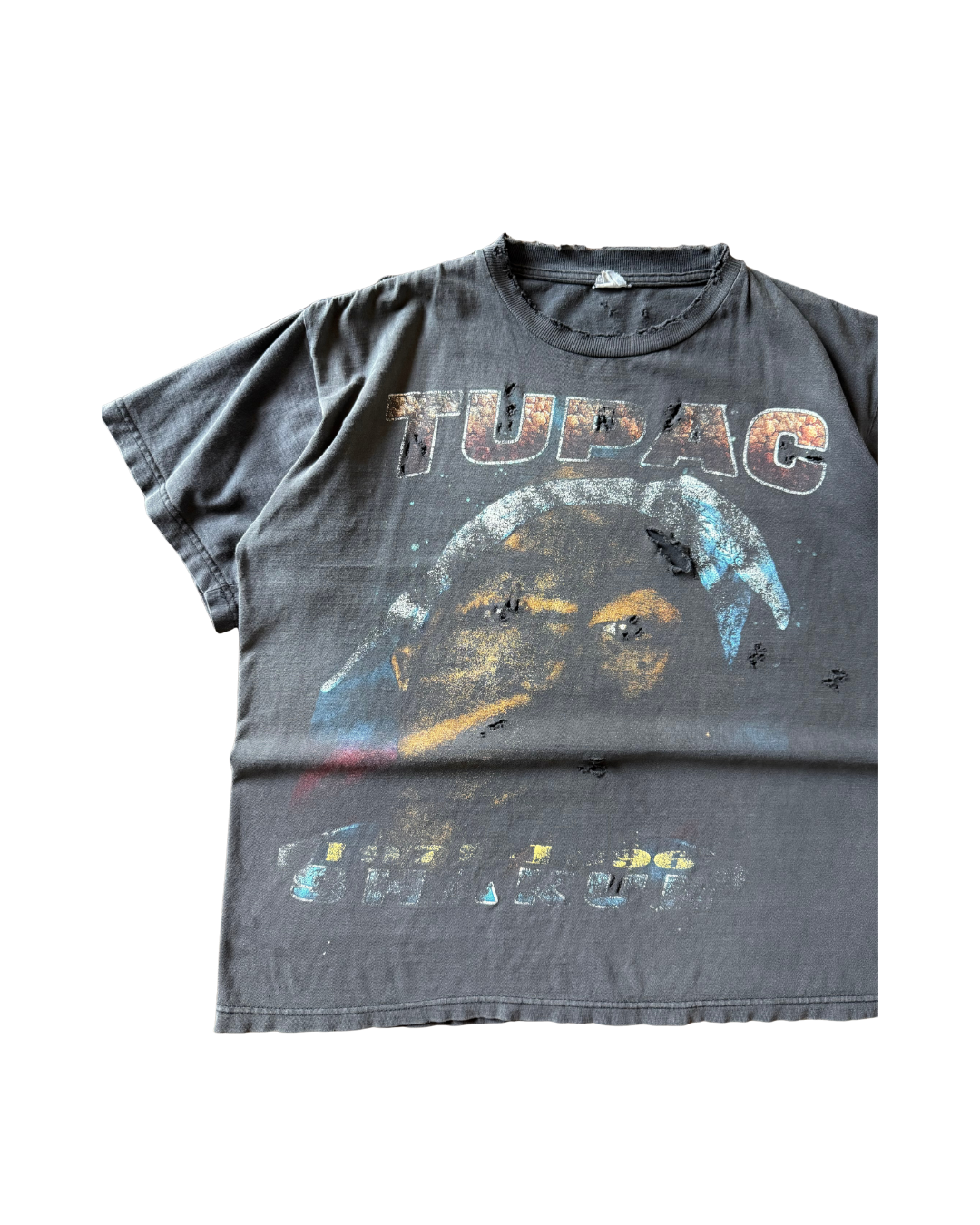 90s faded & distressed tupac "makaveli" rap tee