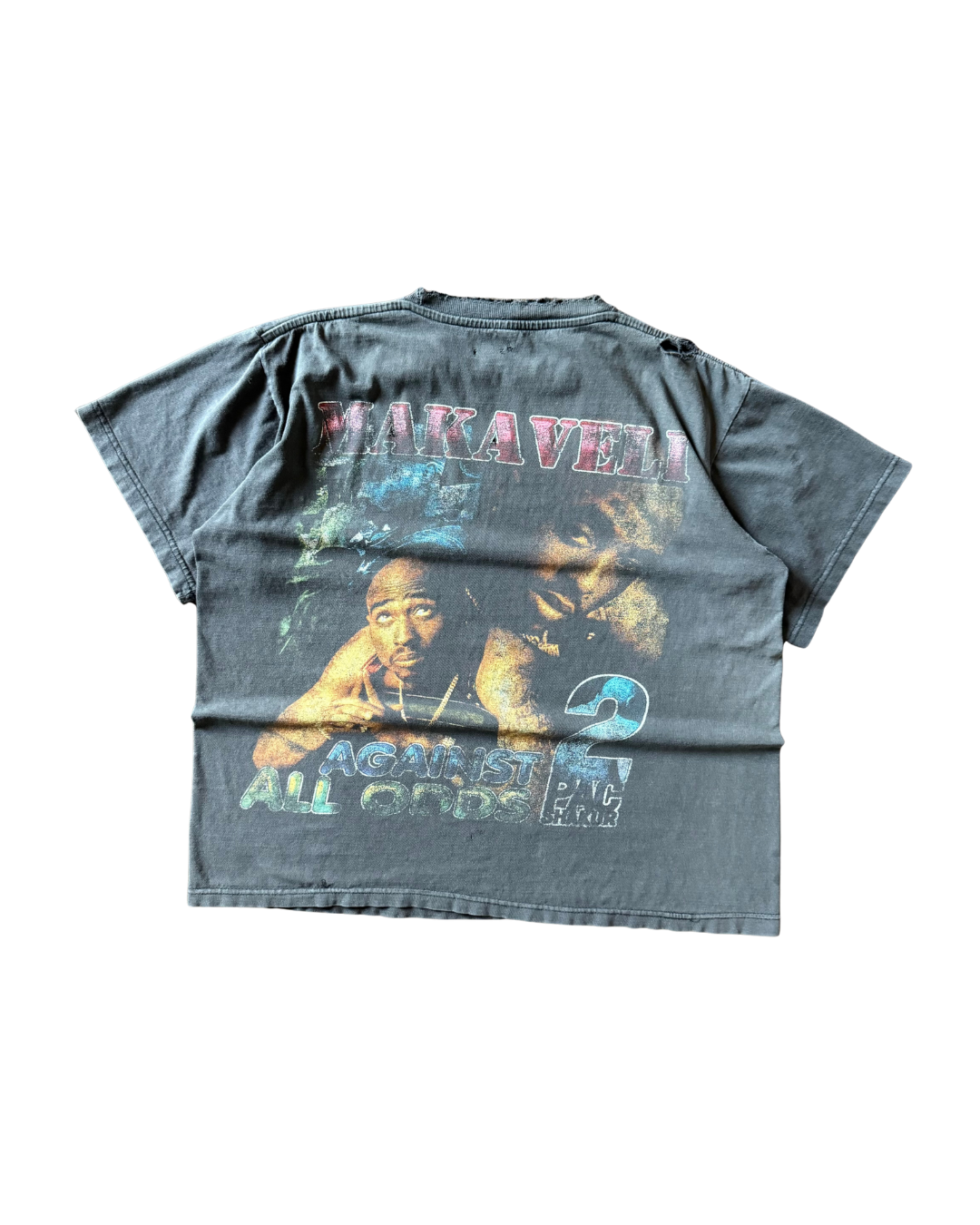 90s faded & distressed tupac "makaveli" rap tee
