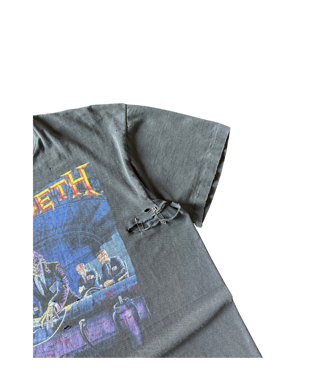 1990 faded & distressed megadeth "rust in peace" tour band shirt