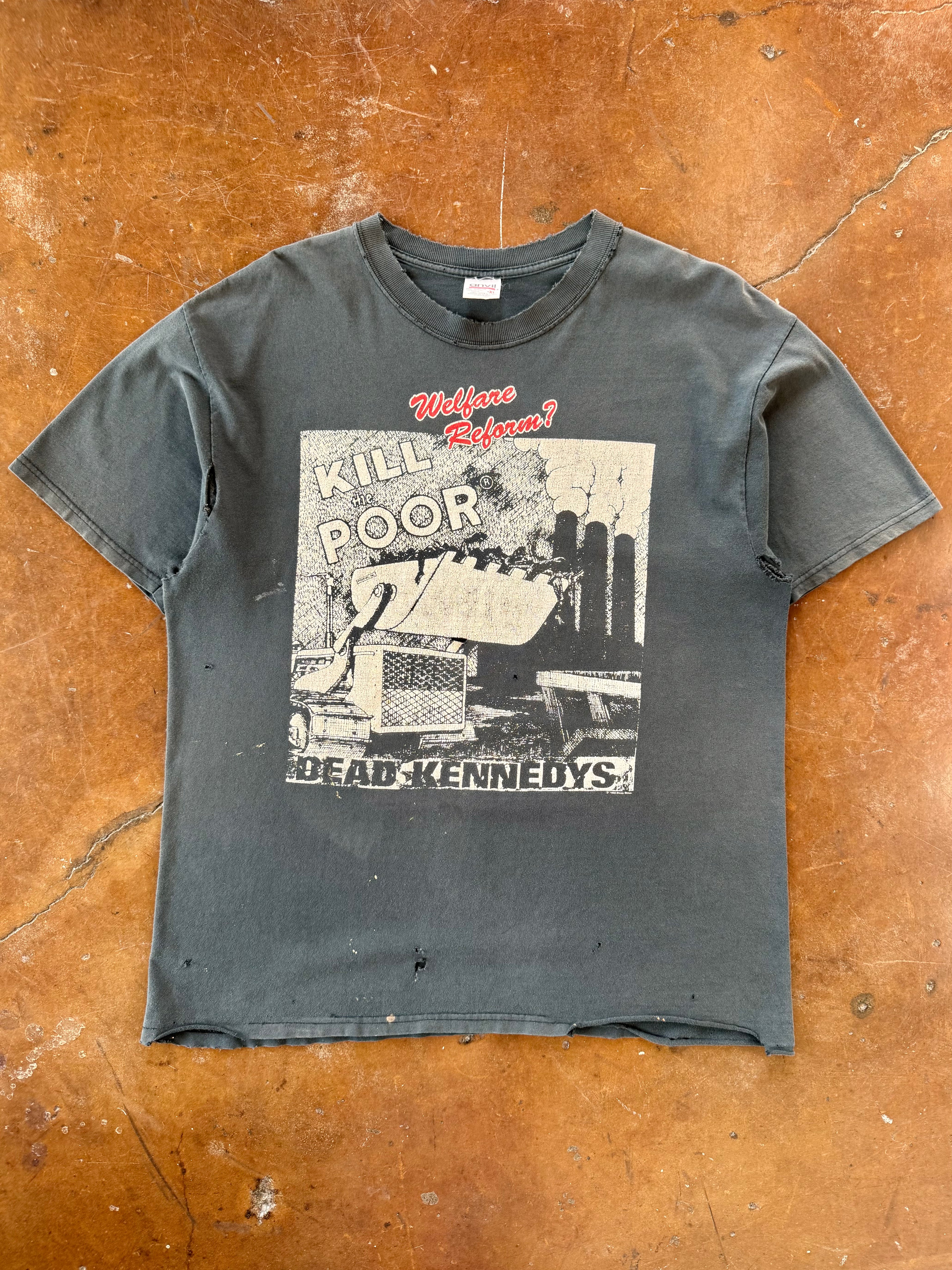 90s distressed Dead Kennedys "welfare reform" band shirt (XL)
