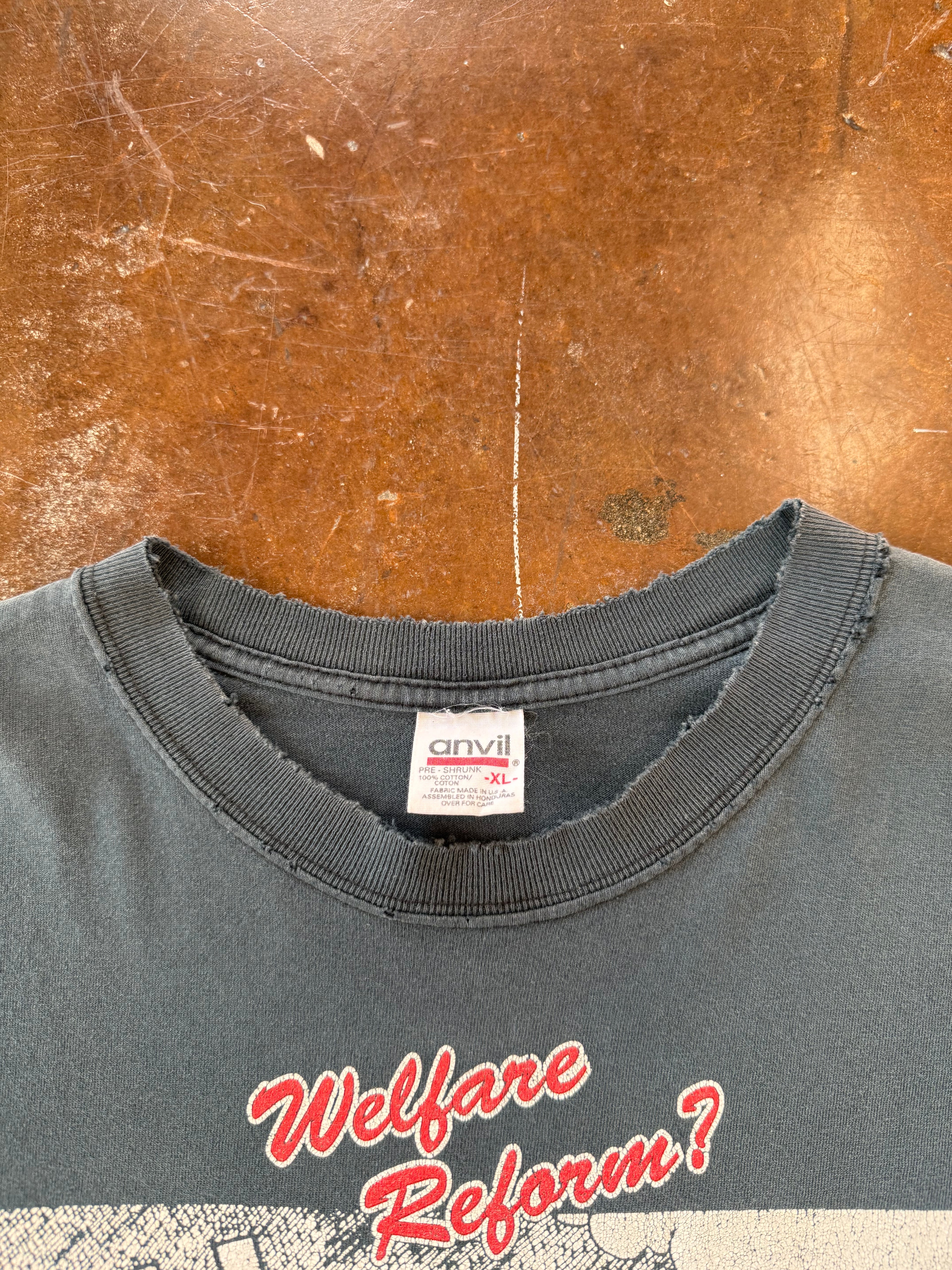 90s distressed Dead Kennedys "welfare reform" band shirt (XL)