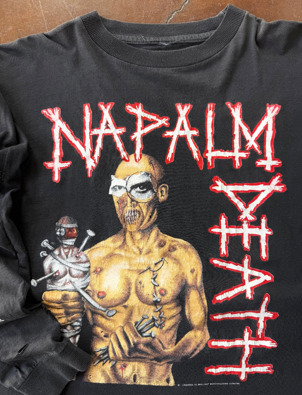 90s Napalm Death "utopia banished" euro band longsleeve shirt (XL)