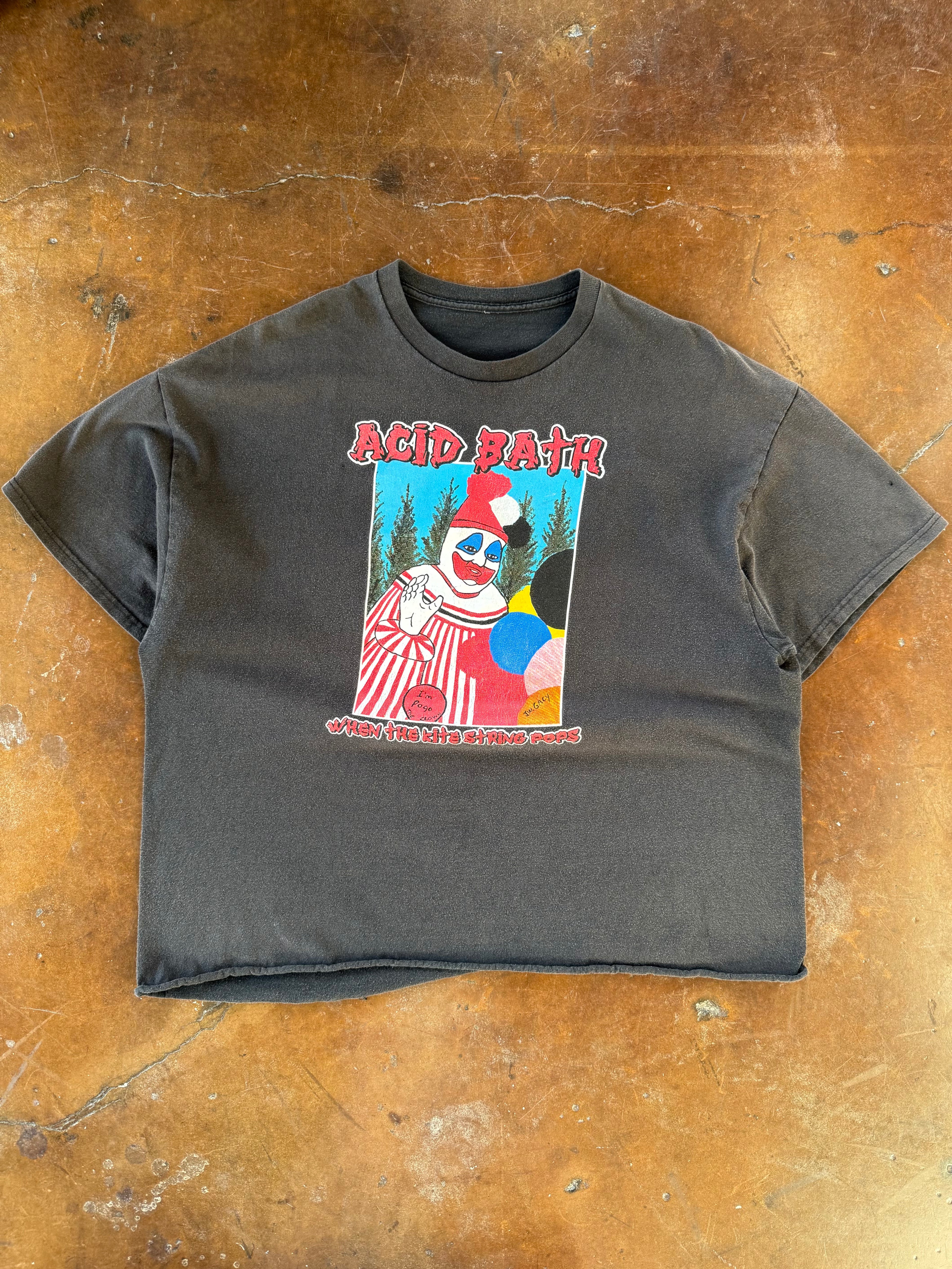 2000s cropped Acid Bath "when the kite string pops" band shirt (XXL)