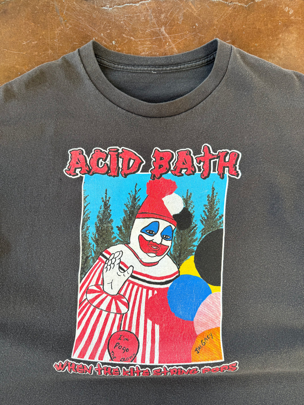 2000s cropped Acid Bath "when the kite string pops" band shirt (XXL)