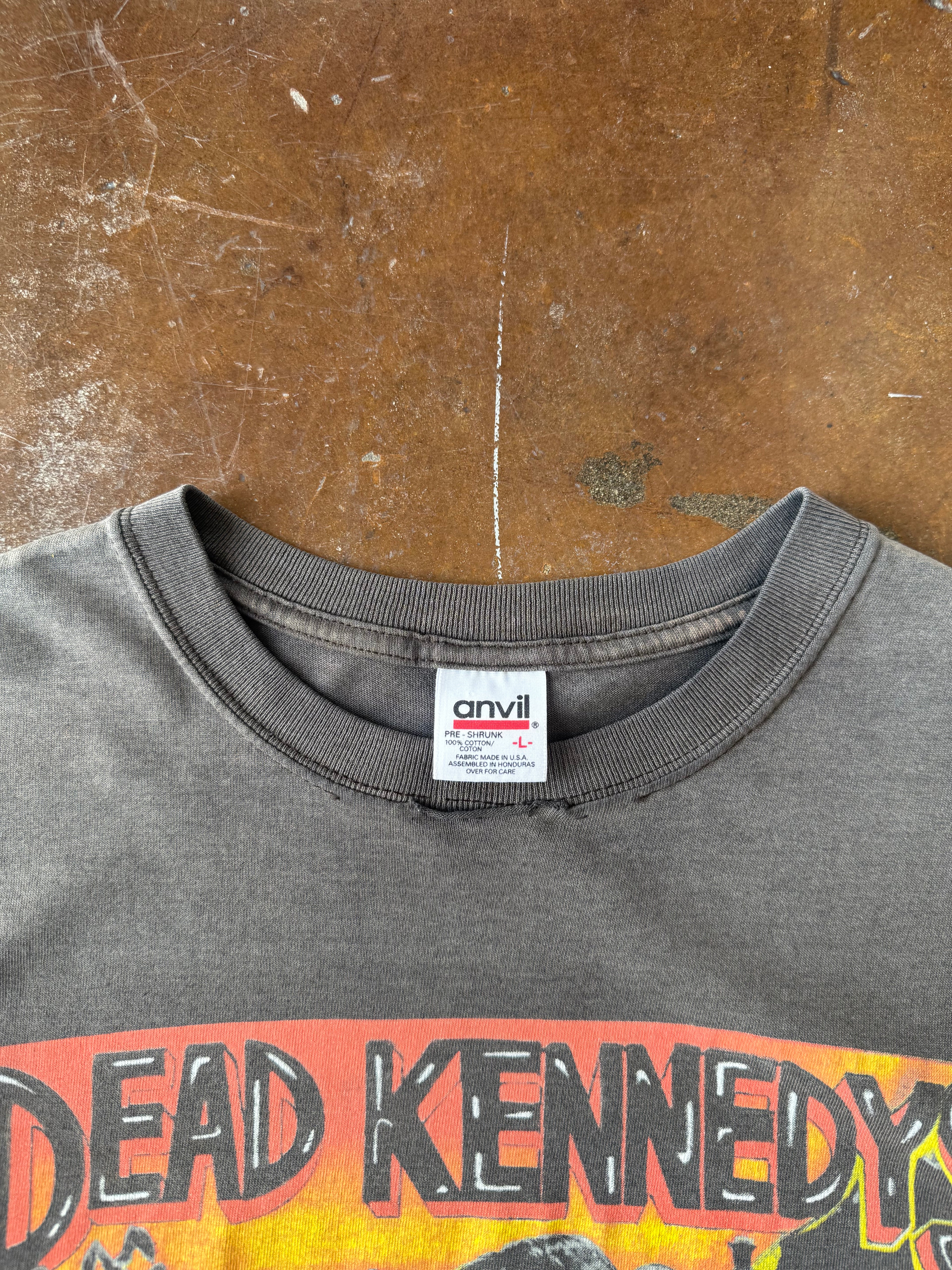 1997 faded Dead Kennedys "give me convenience of give me death" band shirt (LARGE)