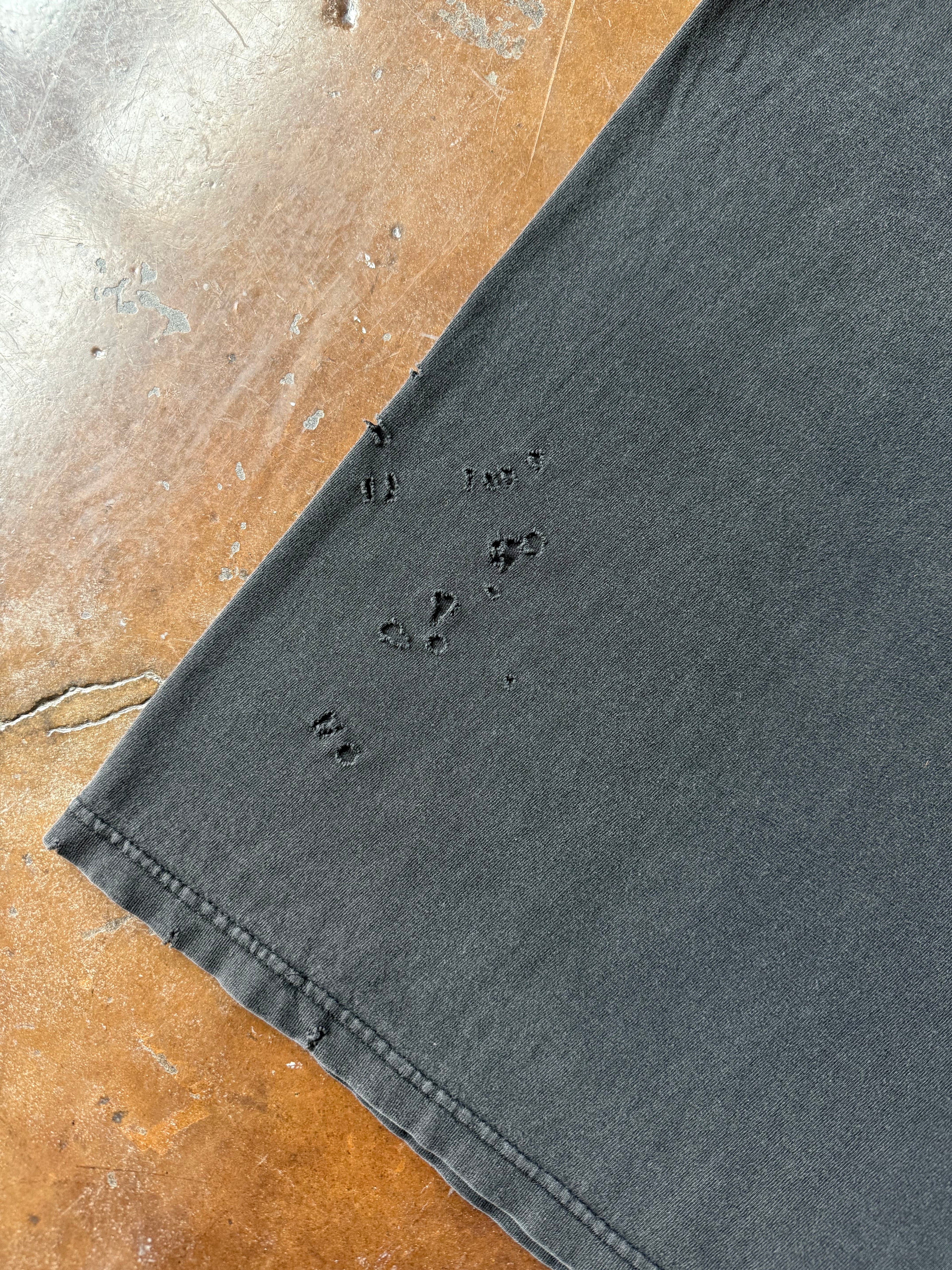 90s Flaming Skull biker longsleeve shirt (LARGE)
