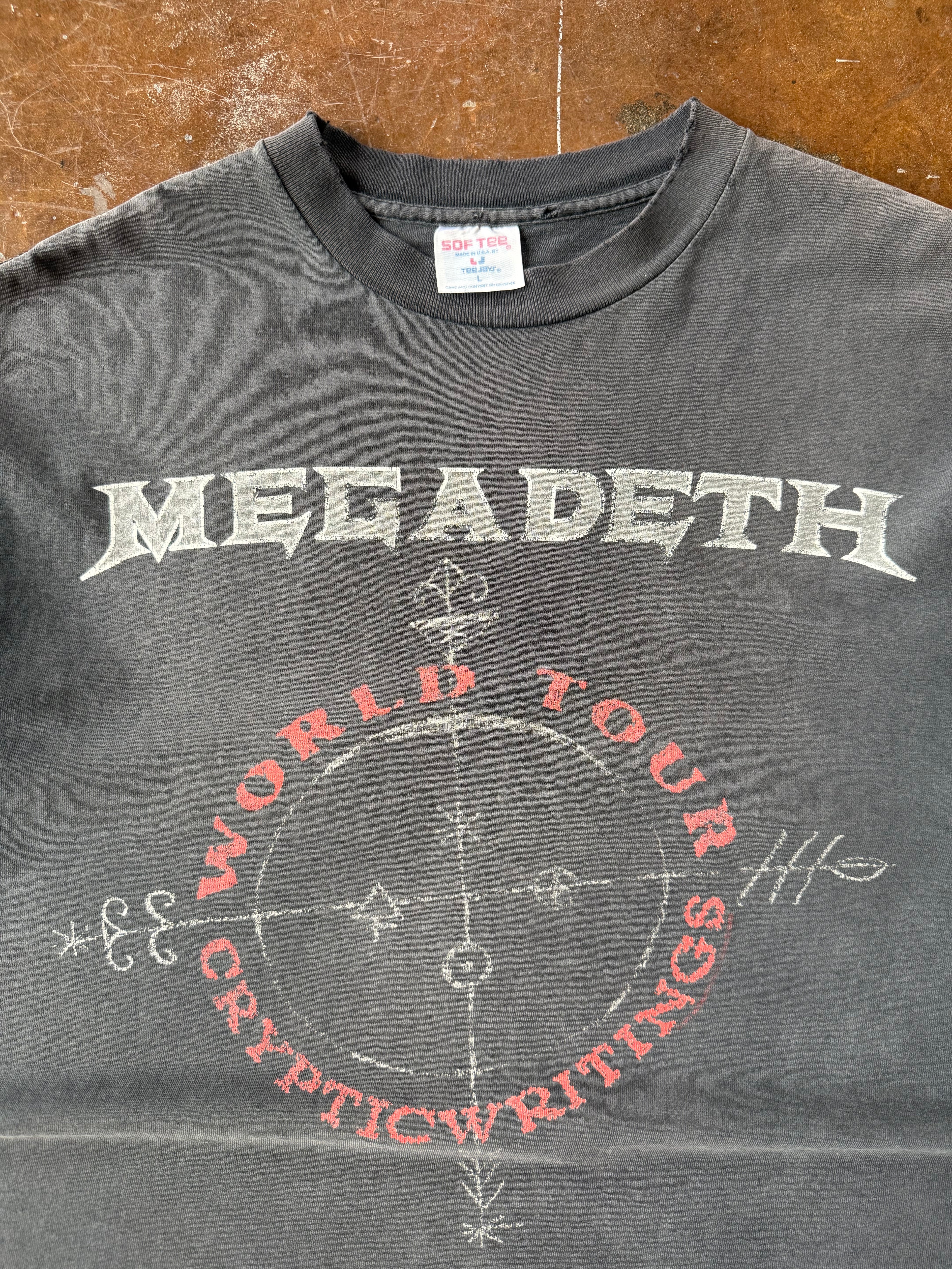 1998 faded Megadeth "cryptic writings" band shirt (LARGE)