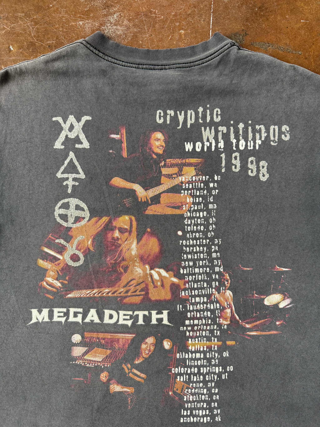1998 faded Megadeth "cryptic writings" band shirt (LARGE)