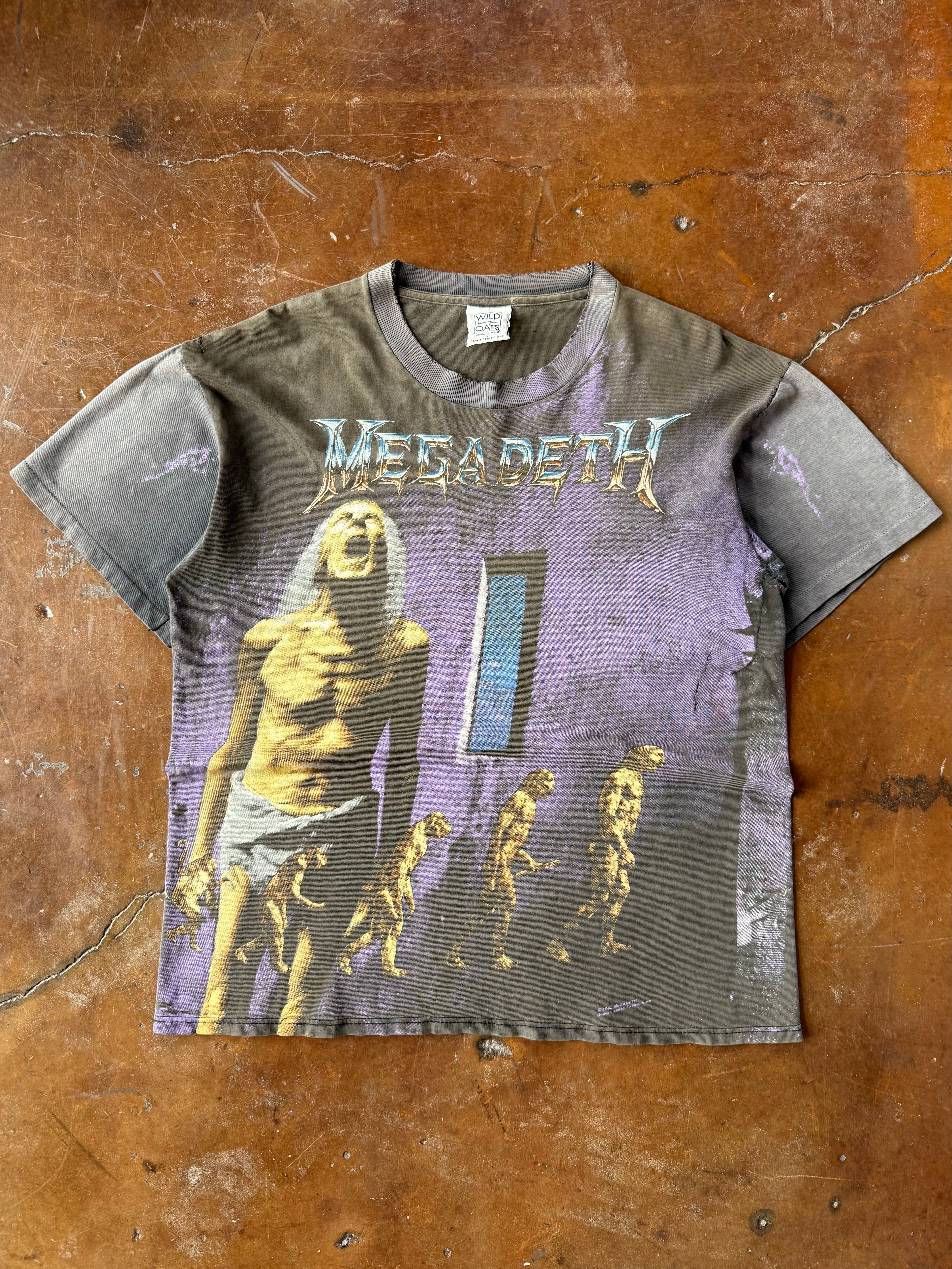 1994 faded Megadeth "countdown to extinction" band shirt (LARGE)