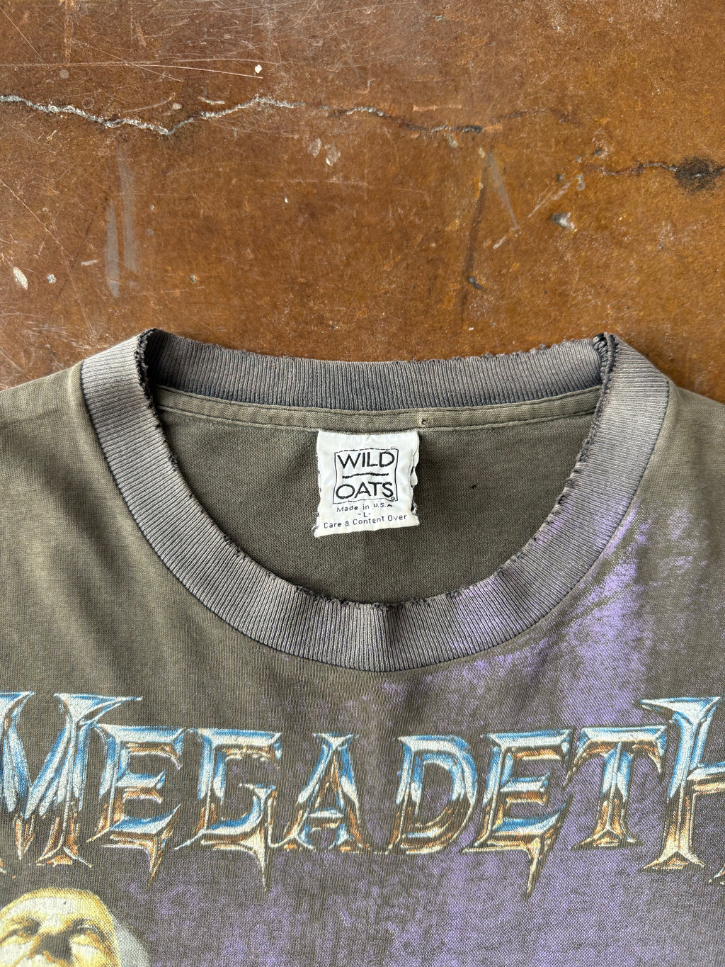 1994 faded Megadeth "countdown to extinction" band shirt (LARGE)
