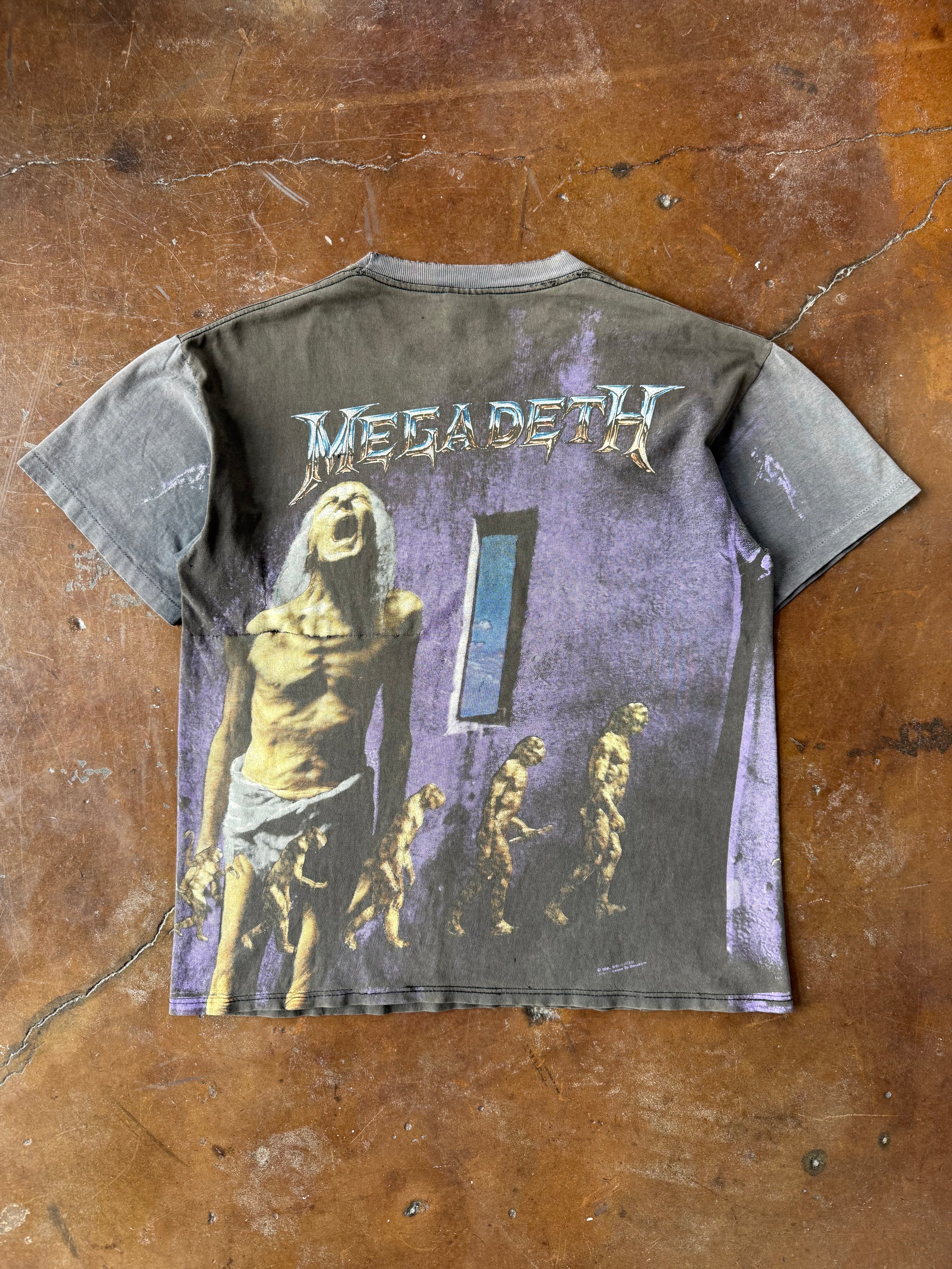 1994 faded Megadeth "countdown to extinction" band shirt (LARGE)