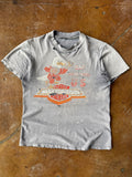 80s faded & distressed Harley Davidson "don't mess with US" biker shirt (LARGE)