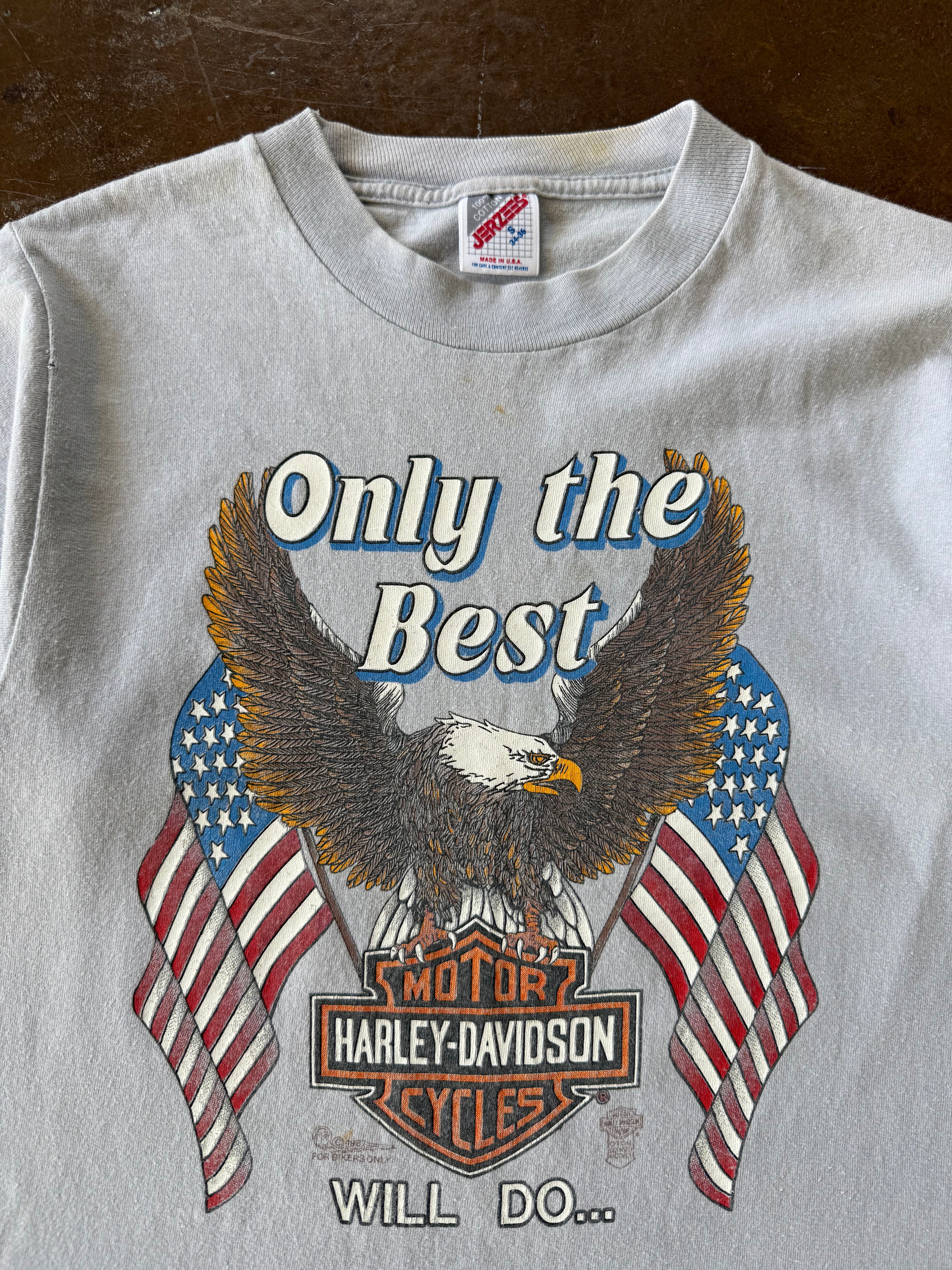 1987 Harley Davidson "only the best" biker shirt (SMALL)