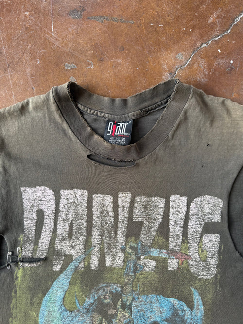 1992 faded/distressed Danzig "how the gods kill" cut-off shirt (MEDIUM)