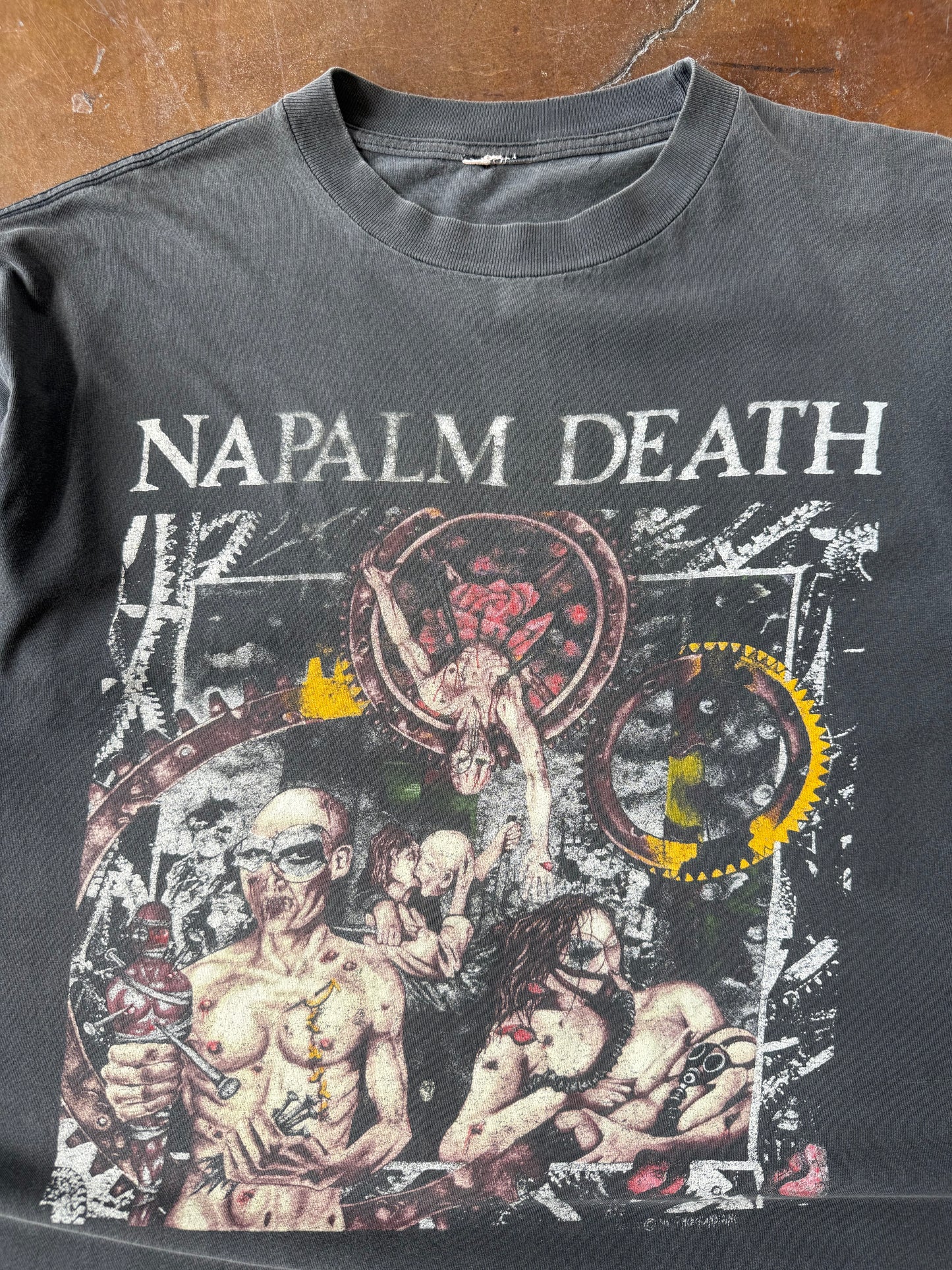 1992 faded Napalm Death "campaign for musical destruction" band shirt (XL)