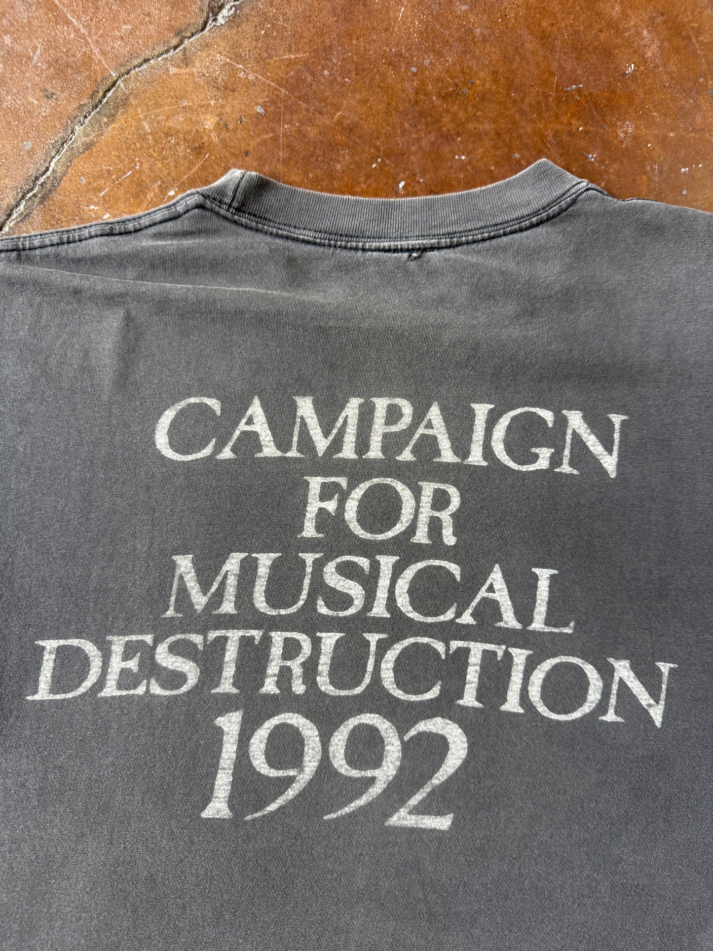 1992 faded Napalm Death "campaign for musical destruction" band shirt (XL)