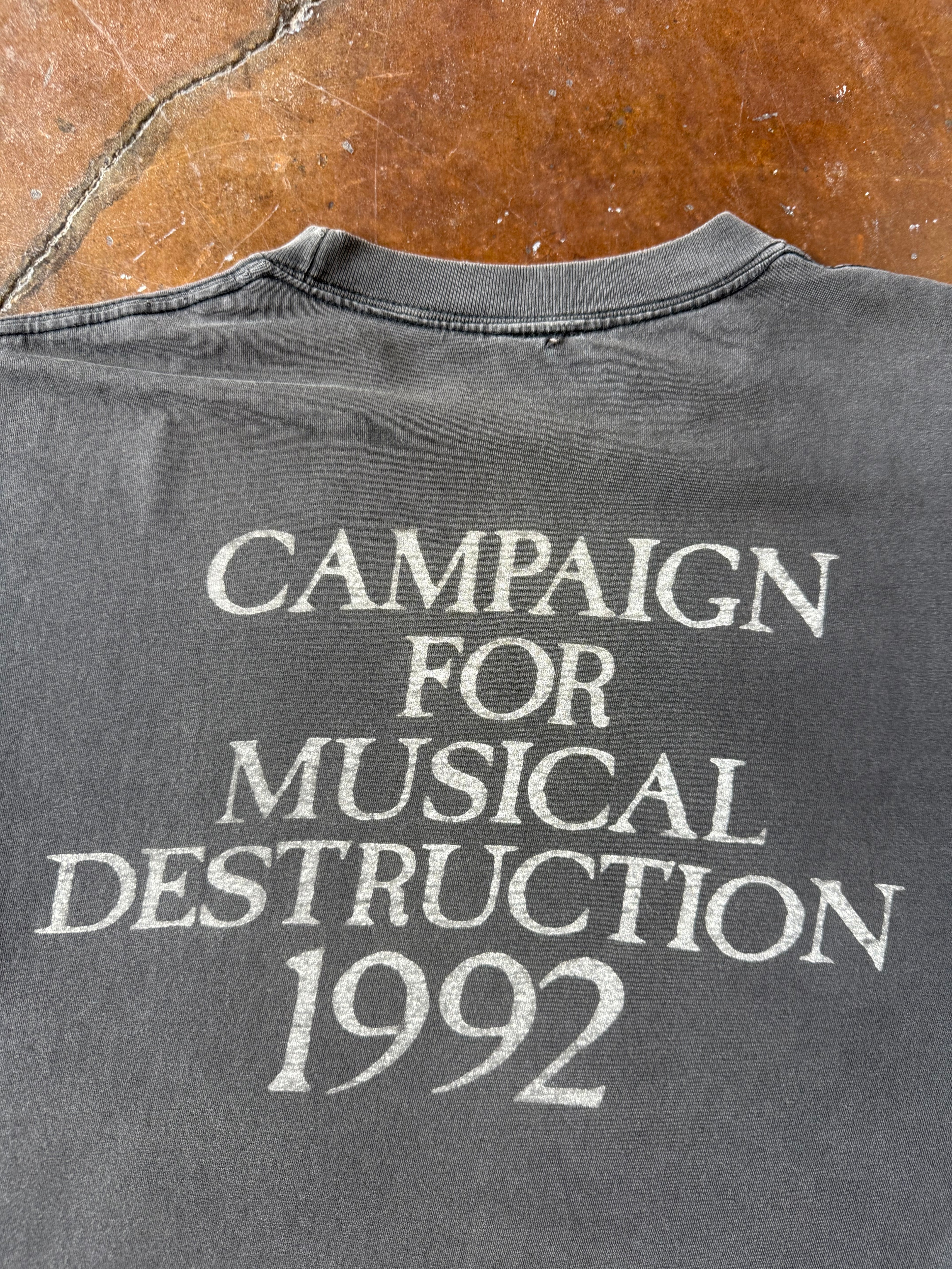 1992 faded Napalm Death "campaign for musical destruction" band shirt (XL)