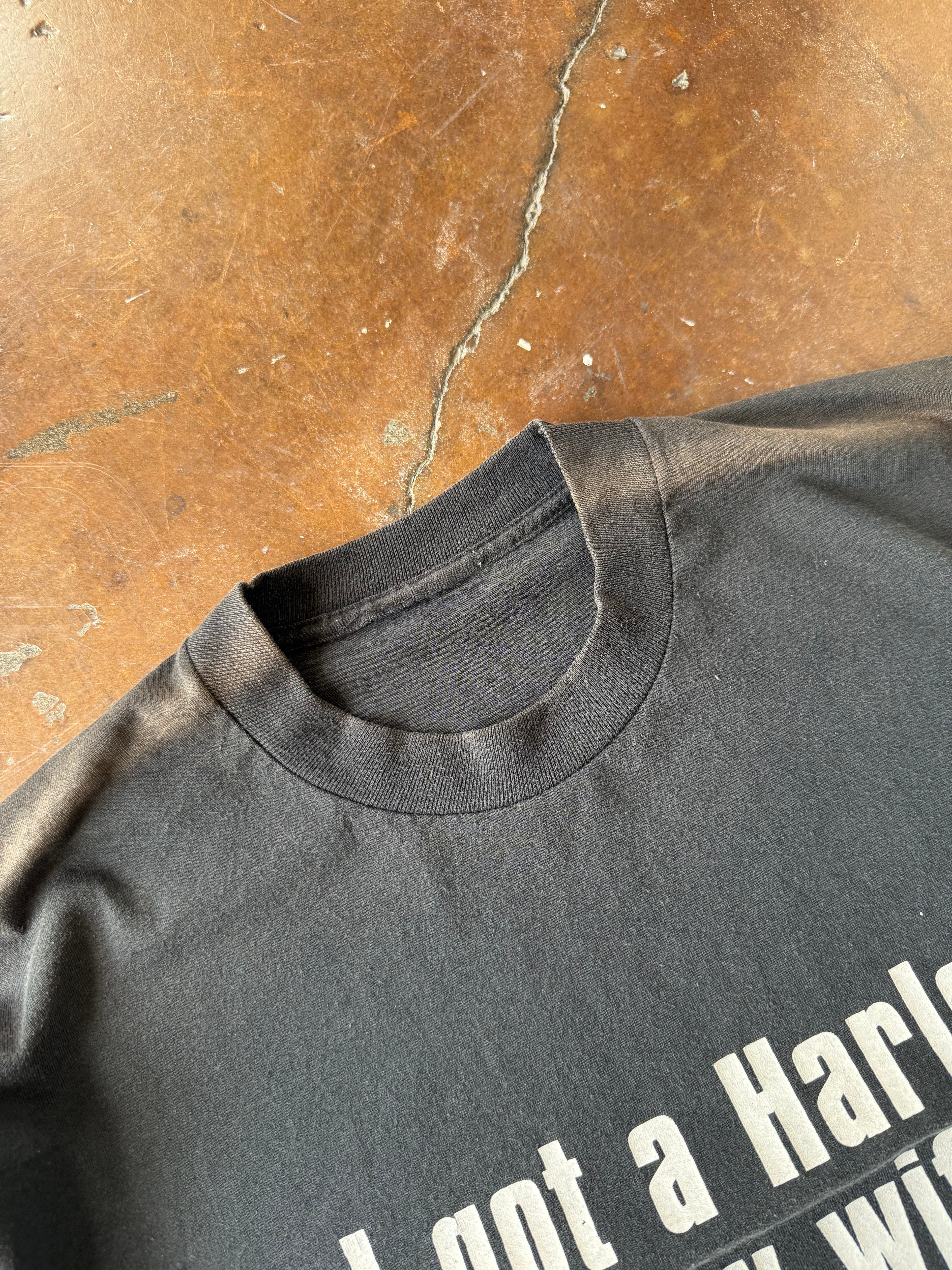 90s Harley Davidson "I got a harley for my wife..." parody quote shirt (XL)